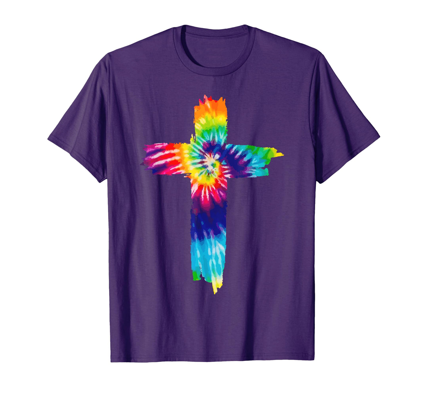 Cross Tie Dye Christian Jesus Hippie Bible Religious T-Shirt