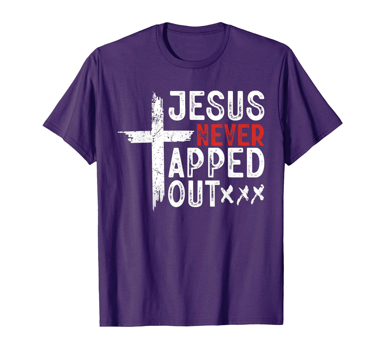Jesus Never Tapped Out Wrestling Christian Faith Men Women T-Shirt