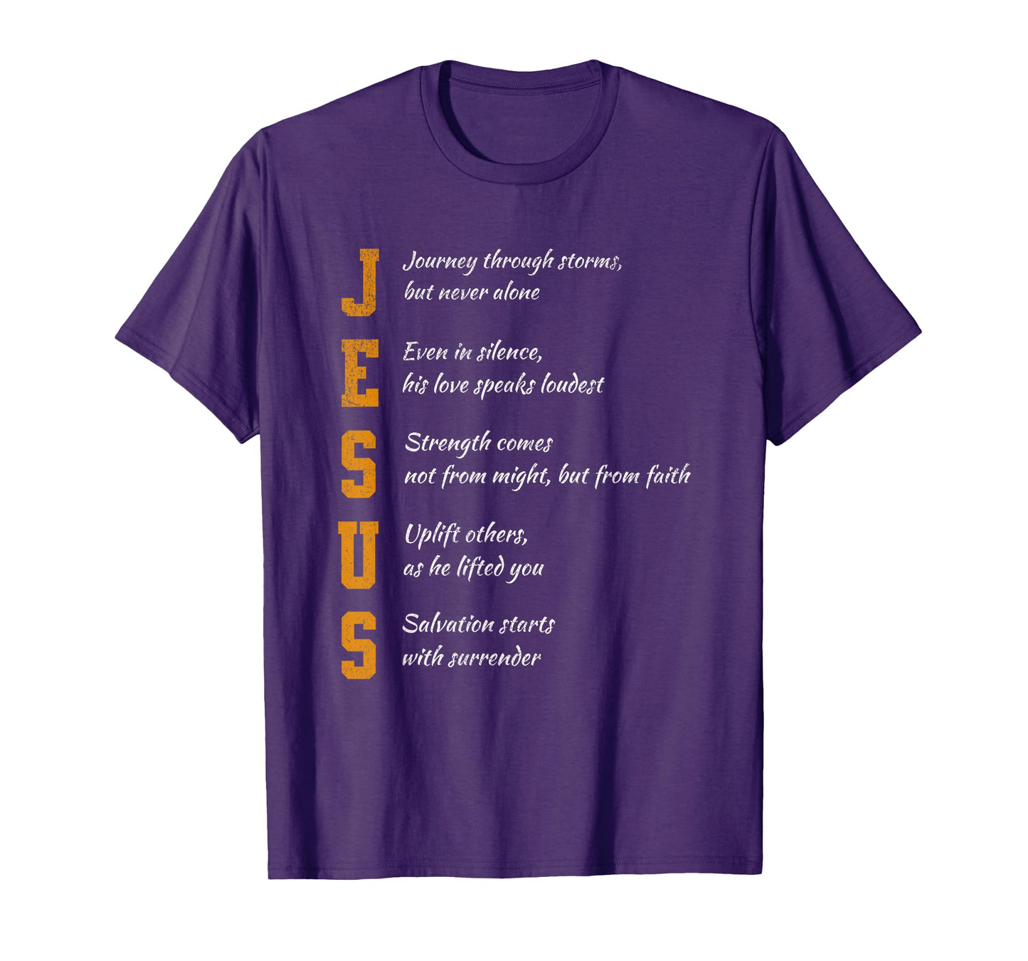 Jesus Christian Faith Love Strength God Men Women Kids T-Shirt