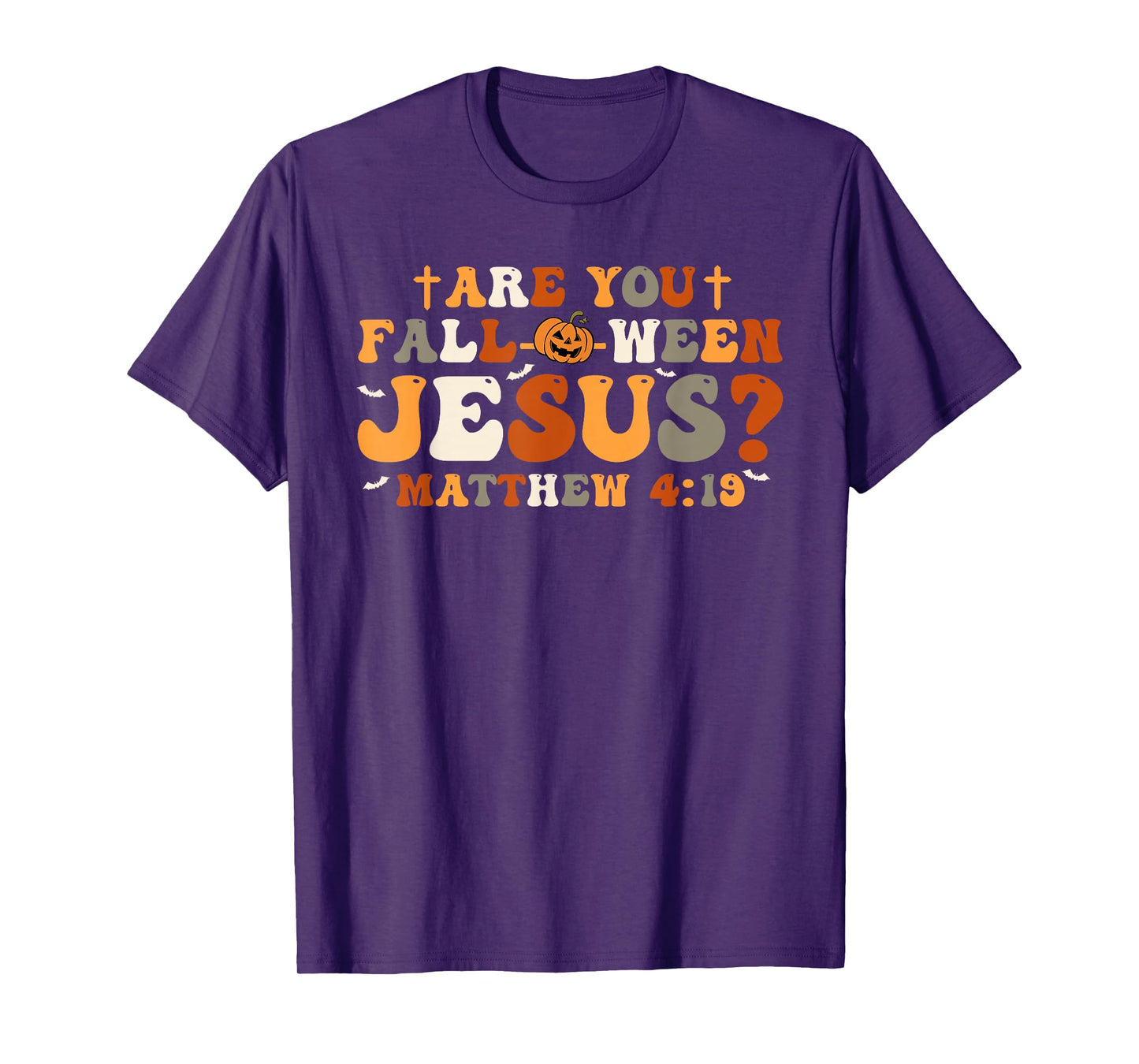 Retro Are You Fall O Ween Jesus Christian Halloween Pumpkin T-Shirt
