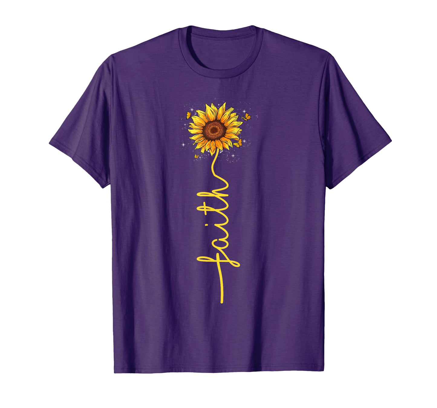 Christian Lovers Faith Cross Sunflower Jesus Faith Sunflower T-Shirt