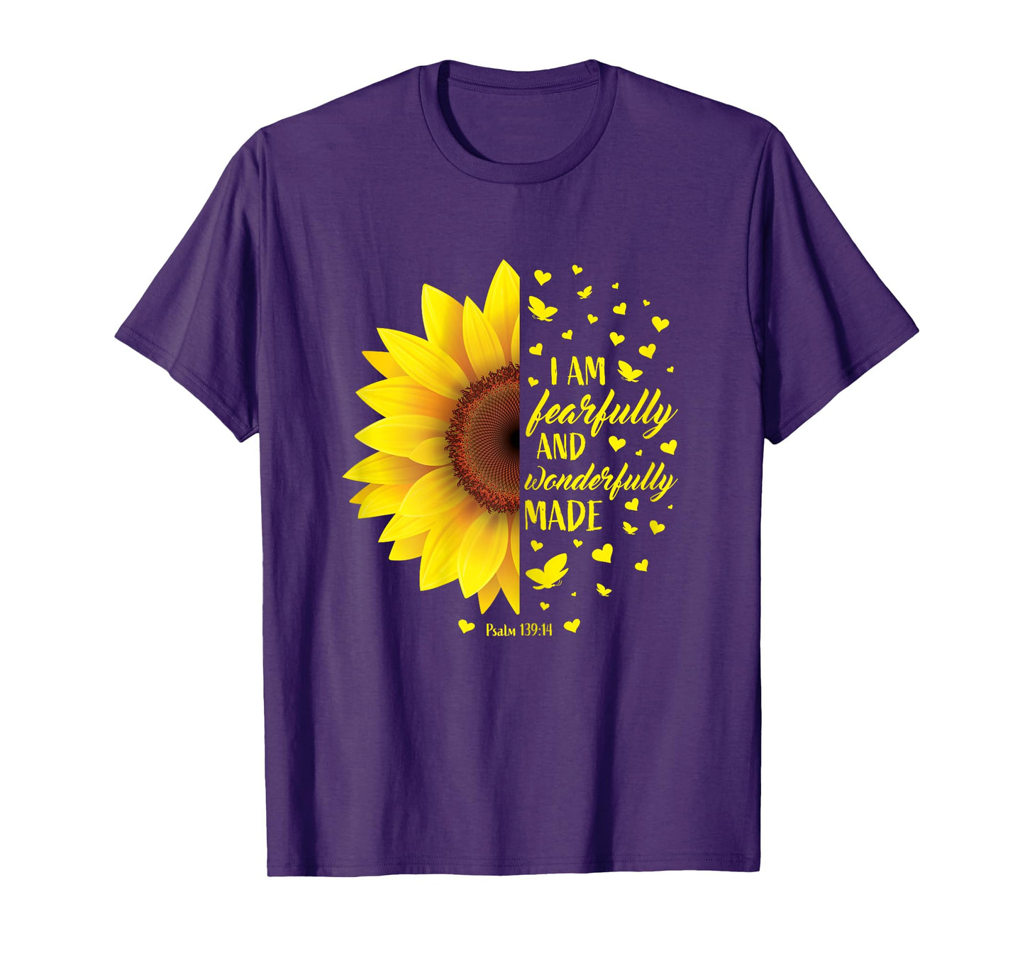 Christian Bible Verse Gifts Women Teen Girls Cute Sunflower T-Shirt