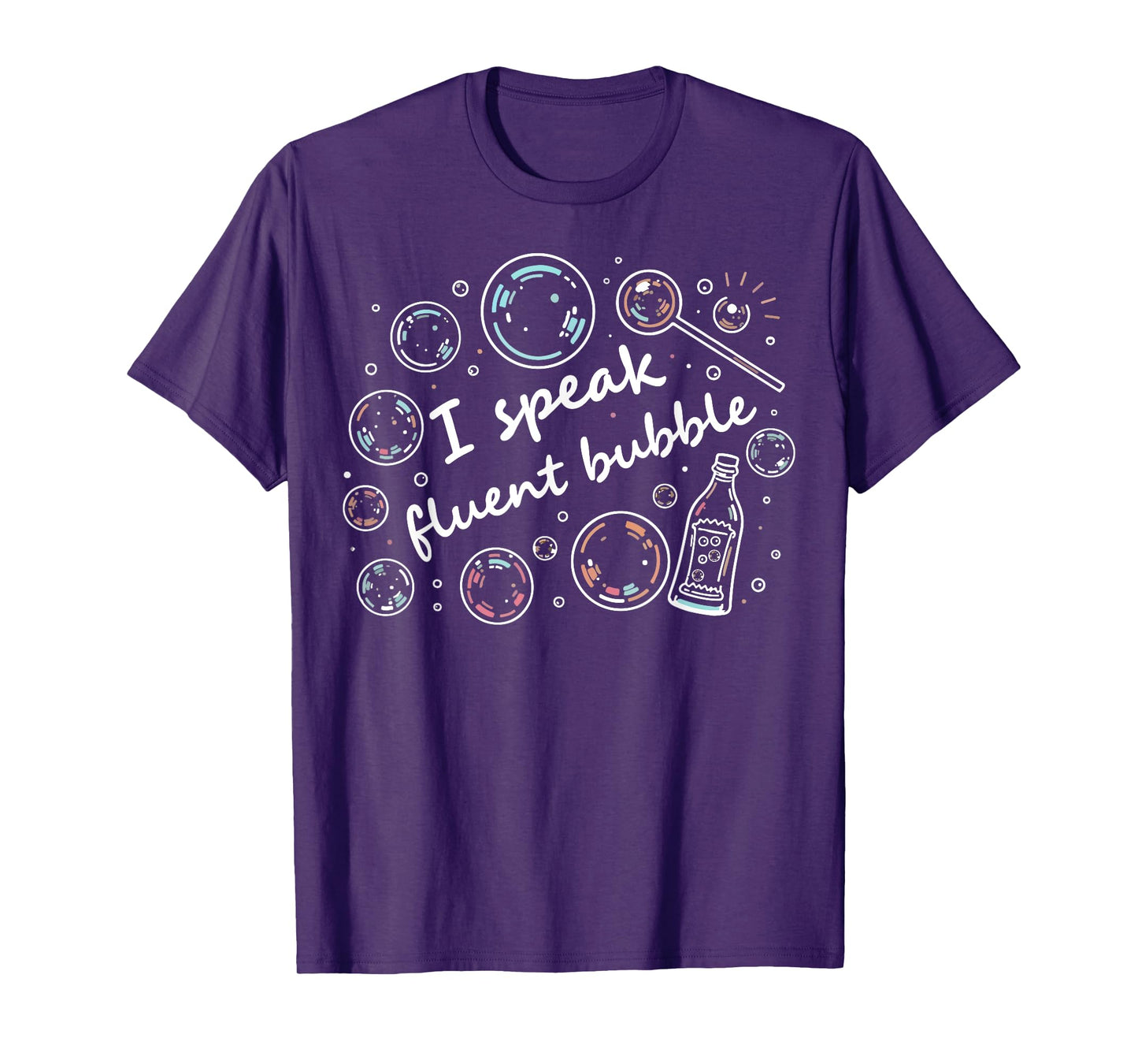Funny SLP Speech Language Pathologist I Speak Fluent Bubble T-Shirt