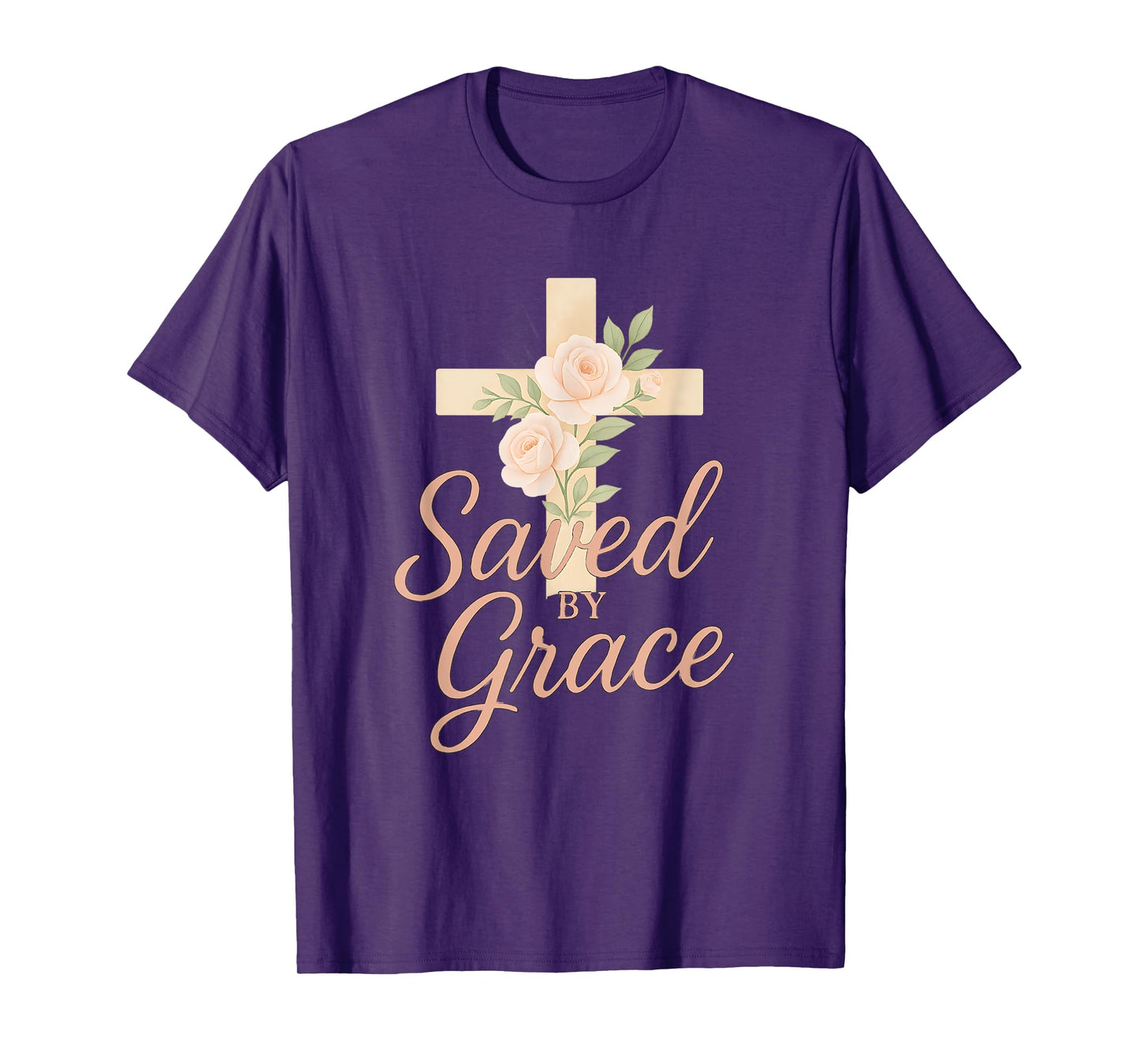 Faithterest Saved By Grace Christian Faith T-Shirt