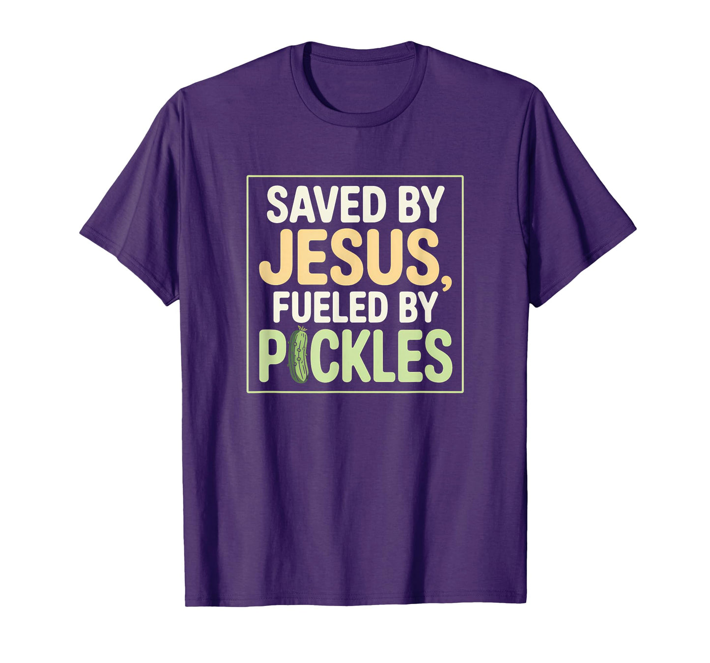 Pickles and Jesus Religious Salty and Saved Vibes Cucumber T-Shirt