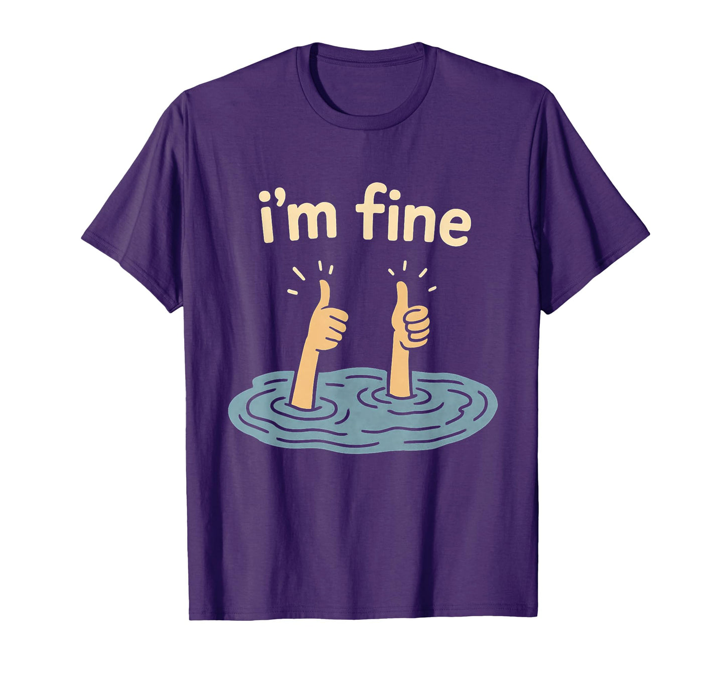 Two Thumbs Up I'm Fine Funny Sarcastic Meme Introvert Humor T-Shirt