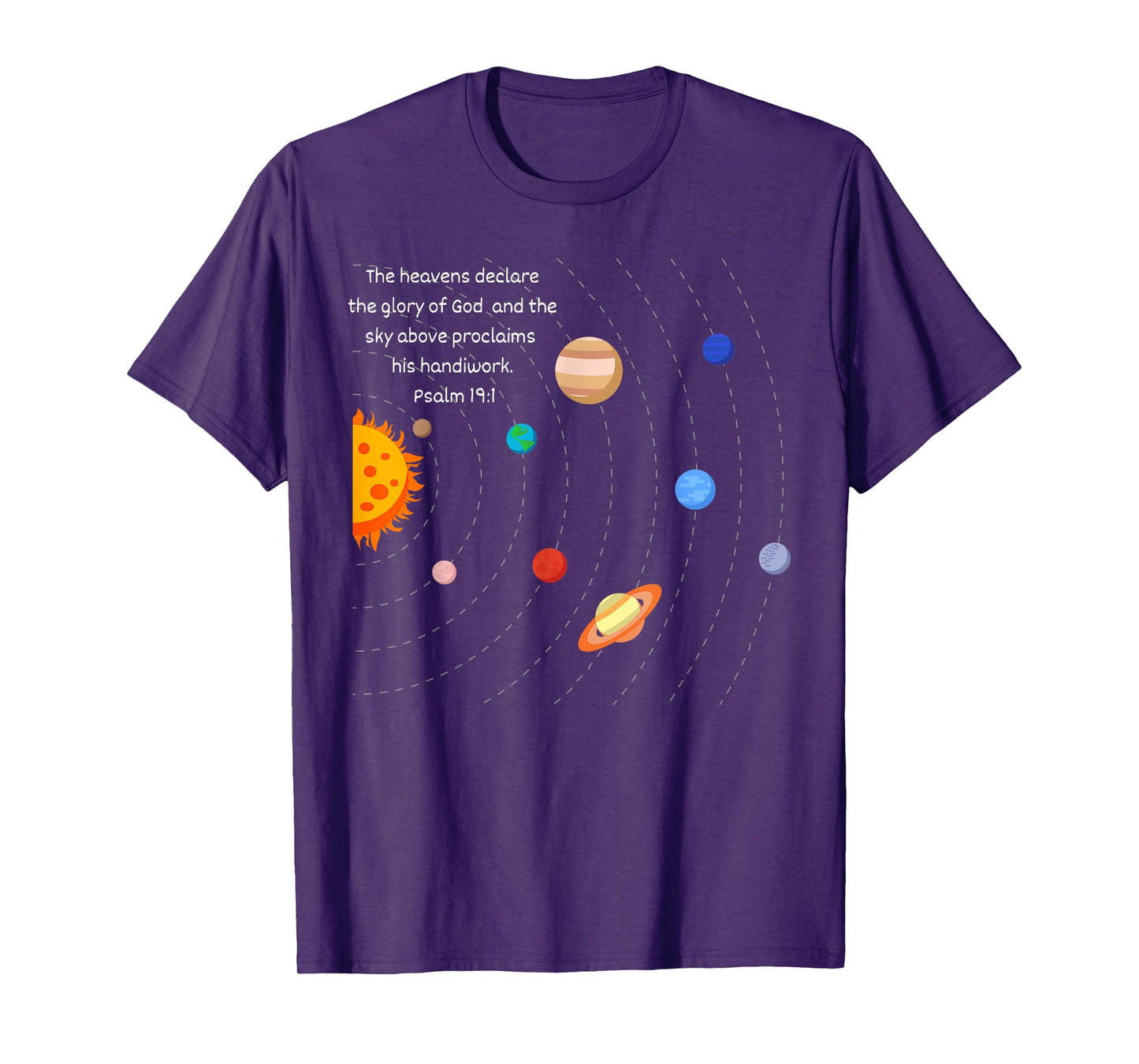 Astronaut Space Planets Solar System Christian Faith Jesus T-Shirt