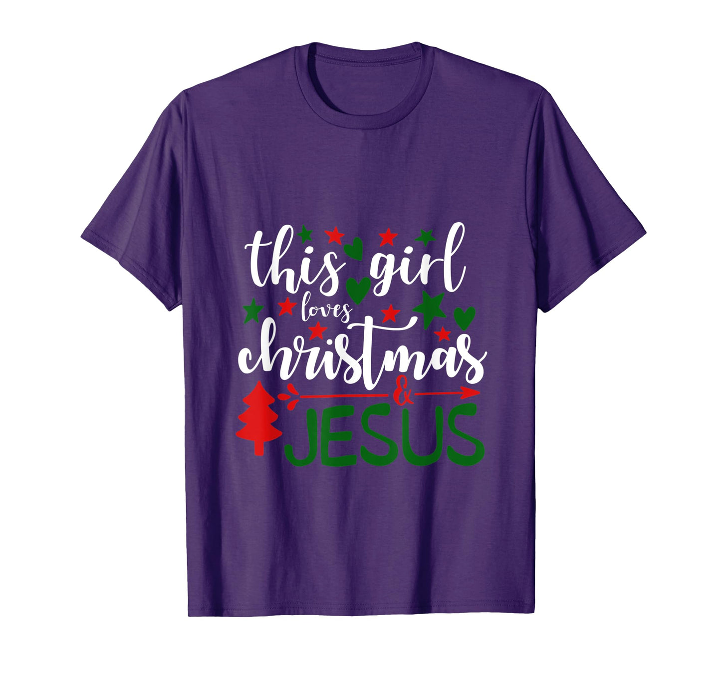 This Girls Loves Christmas and Jesus - Christian T-Shirt