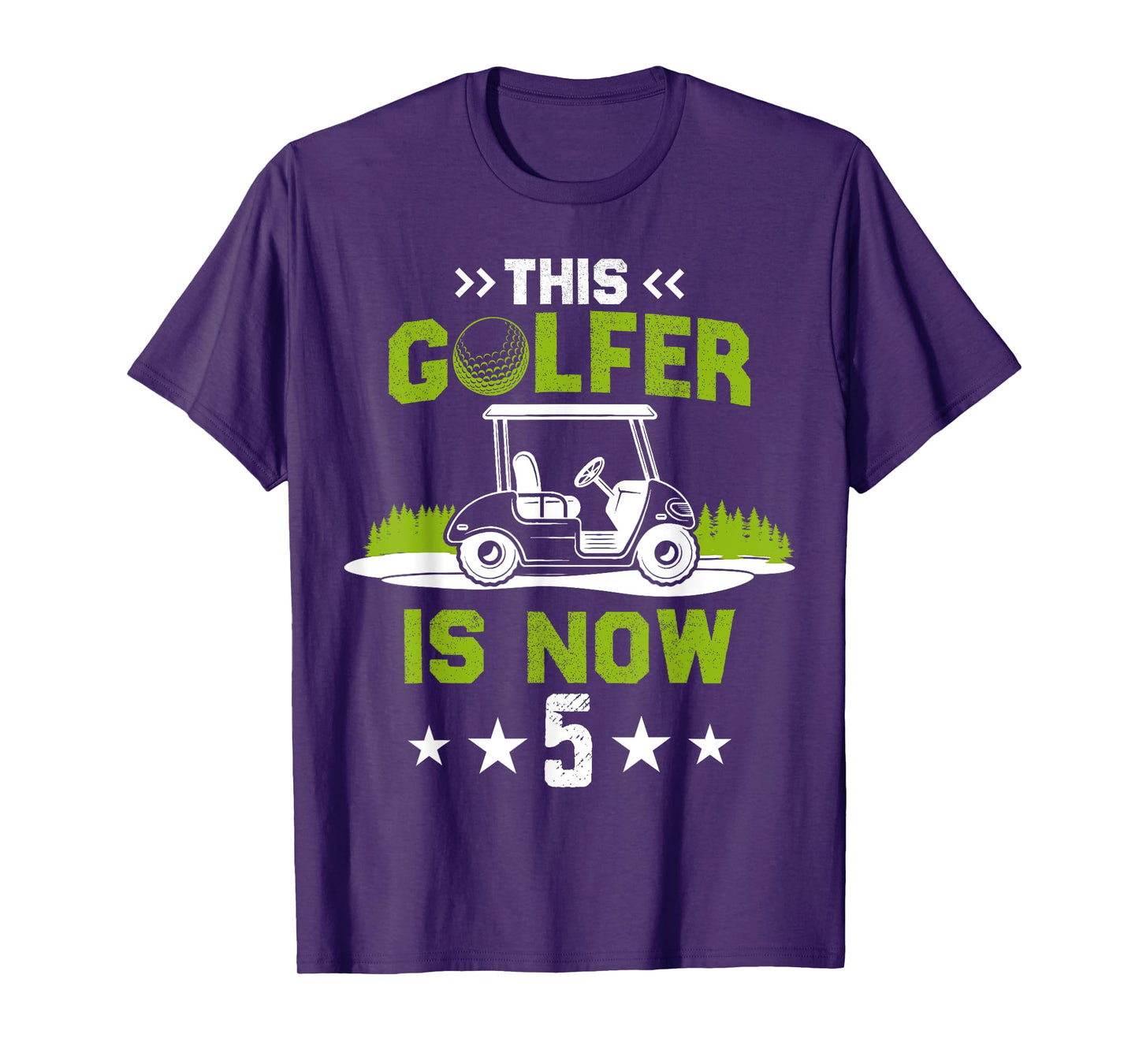This Golfer Is Now 5 Year Old Birthday 5th Golf Party T-Shirt