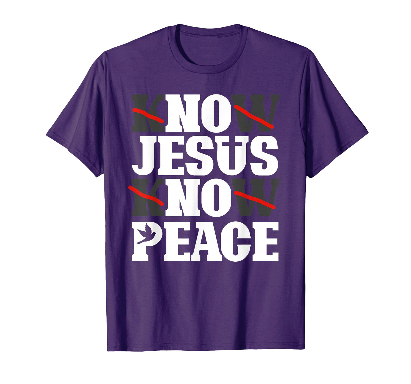 Know Jesus Know Peace Religion God Church Christian T-Shirt