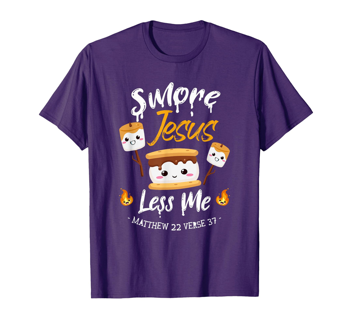 S'more And Jesus Less Me Christian Camping Camper Lover T-Shirt
