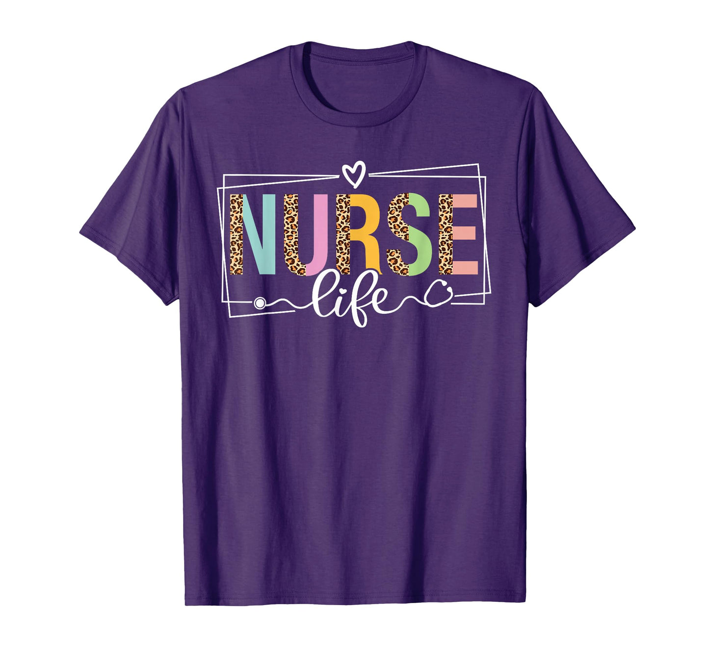 Nurse Life RN LPN CNA Nurse Week Healthcare Leopard Women T-Shirt