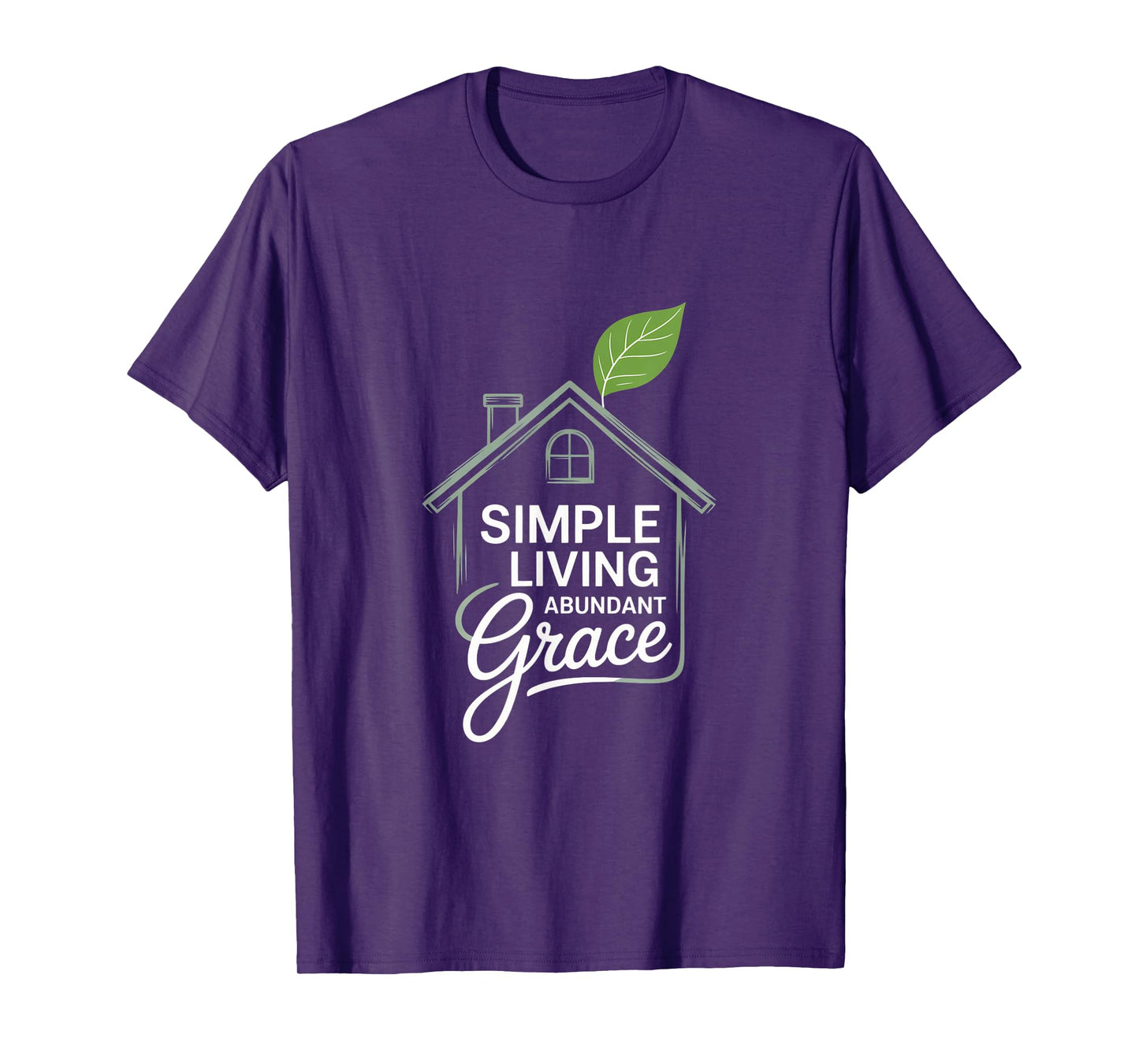 Simple Living Abundant Grace Christian T-Shirt