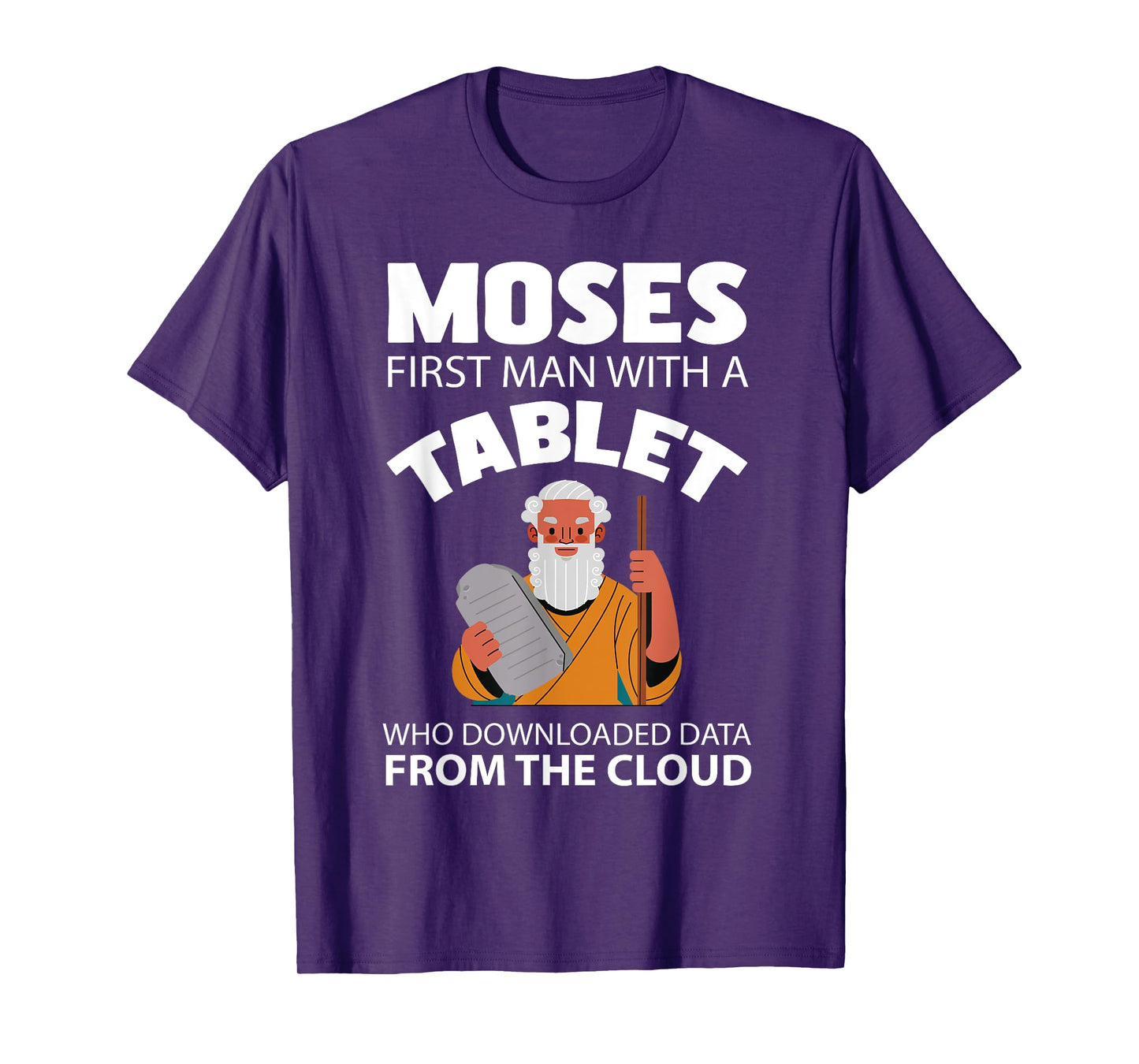 Jewish Passover Moses Tablet Data Cloud T-Shirt