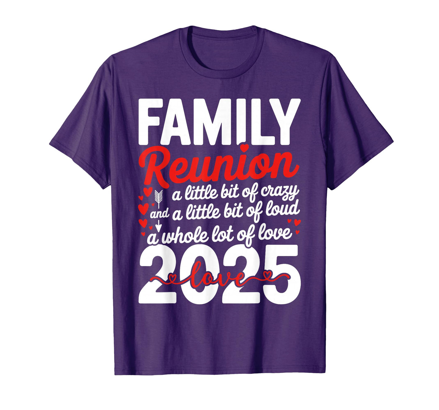 Cool Family Reunion 2025 A Little Bit of Crazy Loud And Love T-Shirt