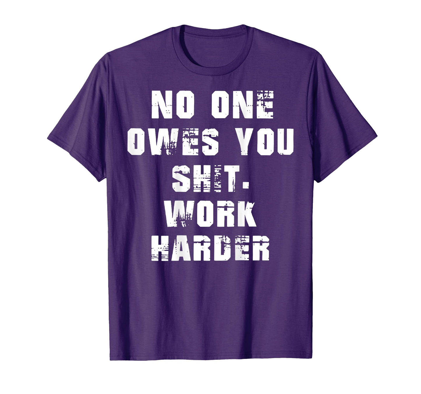 (BACK) Nobody Cares No One Owes You Sht Work Harder Funny T-Shirt