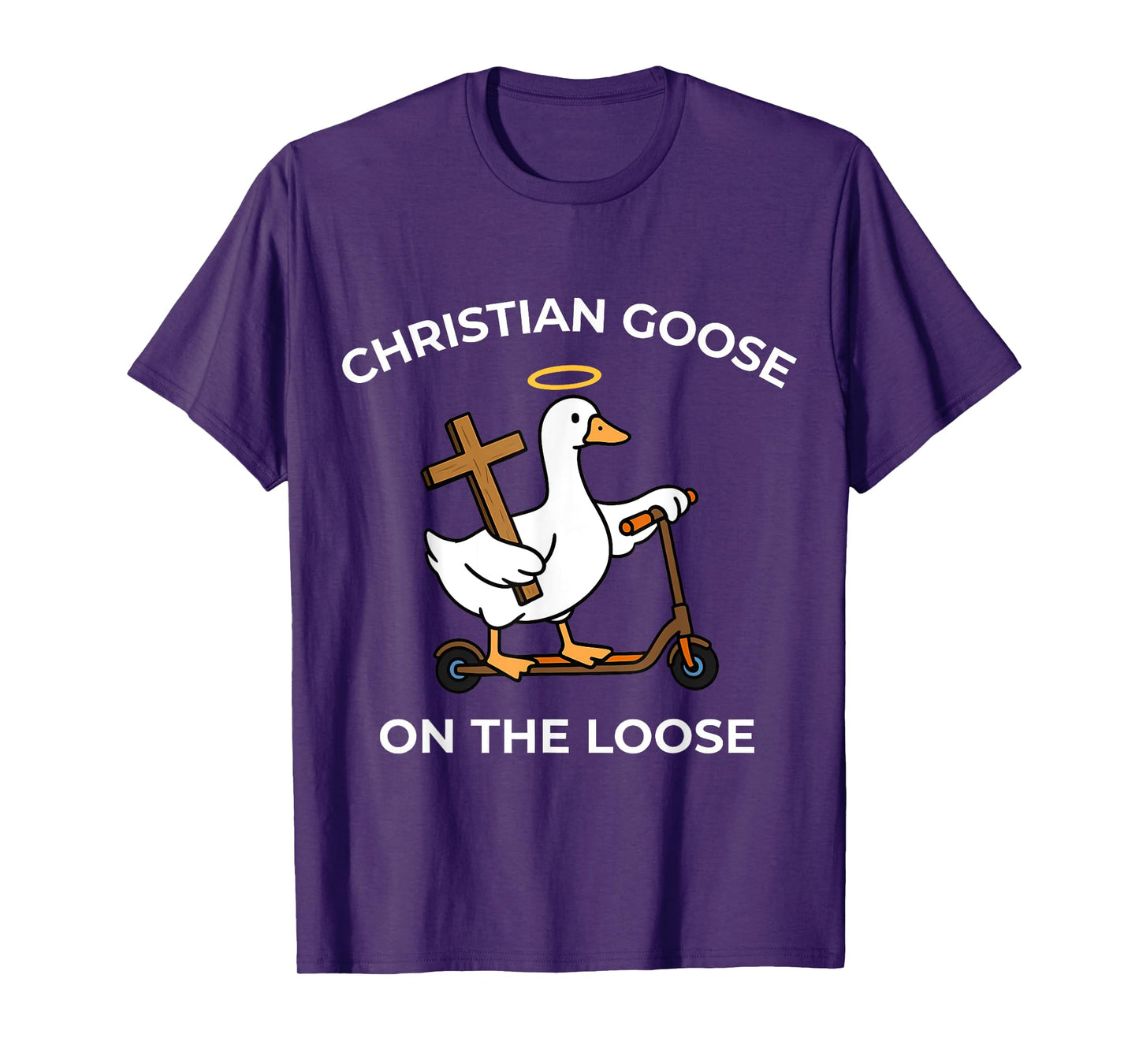 Christian Goose On The Loose Funny Jesus Bible Religious T-Shirt