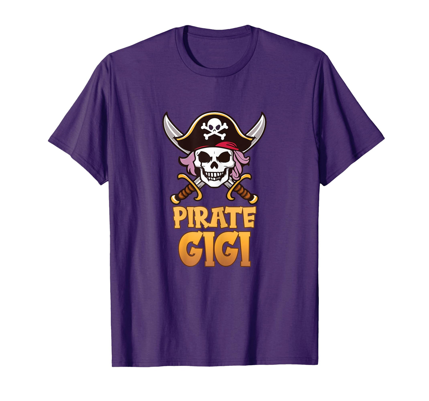 Pirate Gigi Funny Captain Matching Grandma Halloween Costume T-Shirt