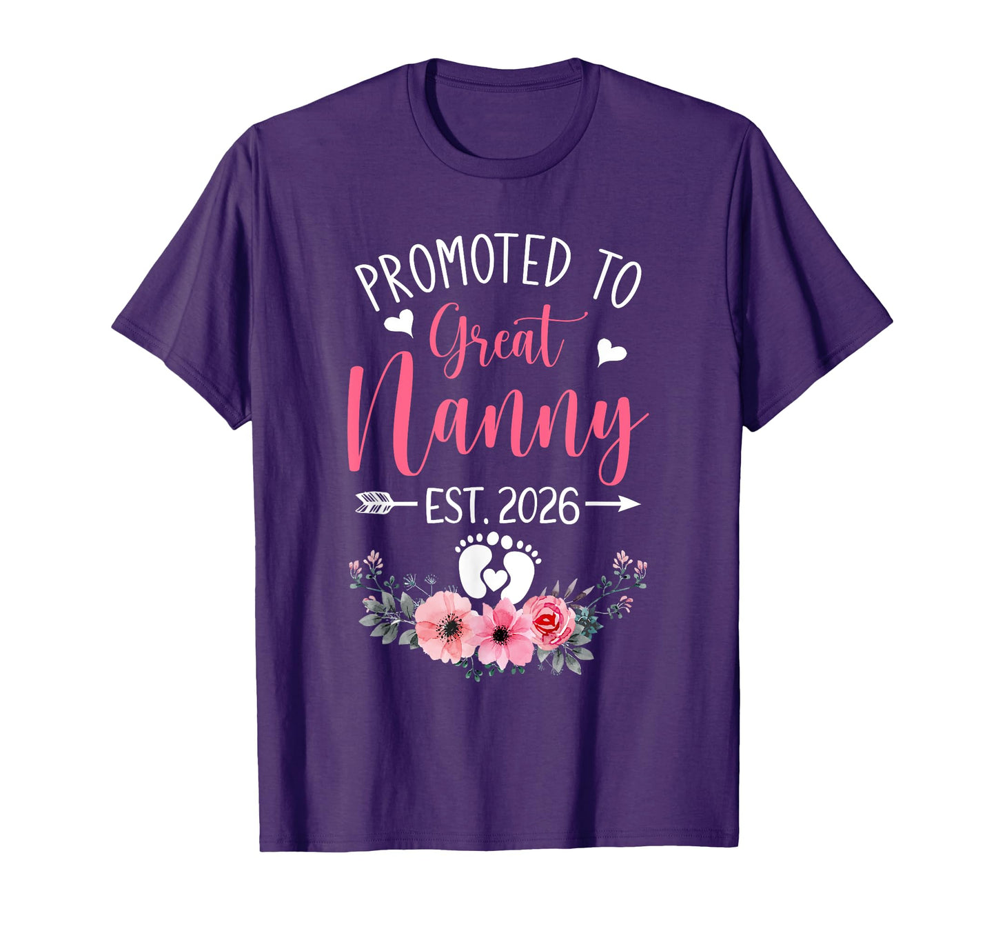 Promoted To Great Nanny Est 2026 Mothers Day T-Shirt