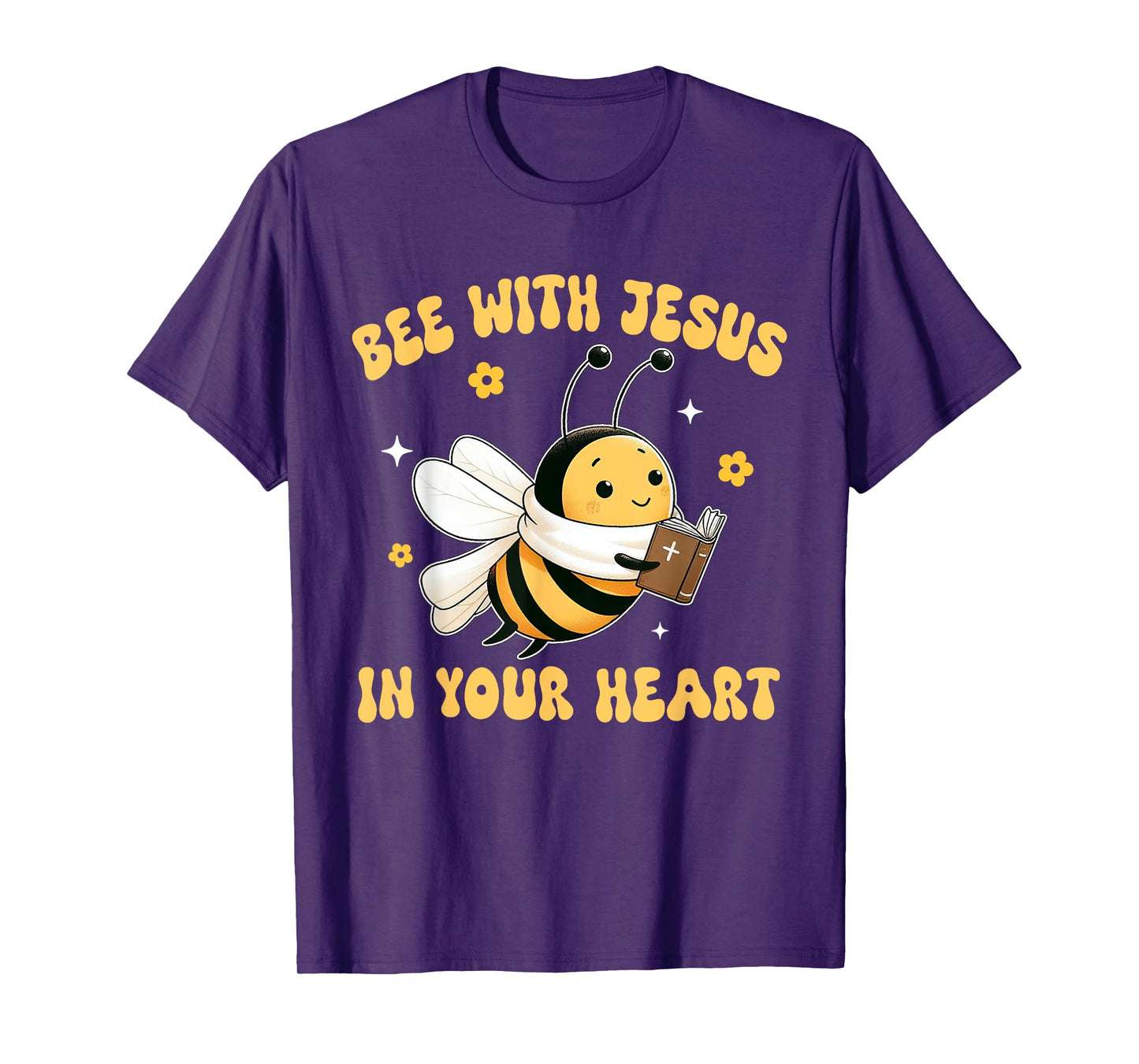 Bees Christian Bee With Jesus in Your Heart Jesus Lover T-Shirt