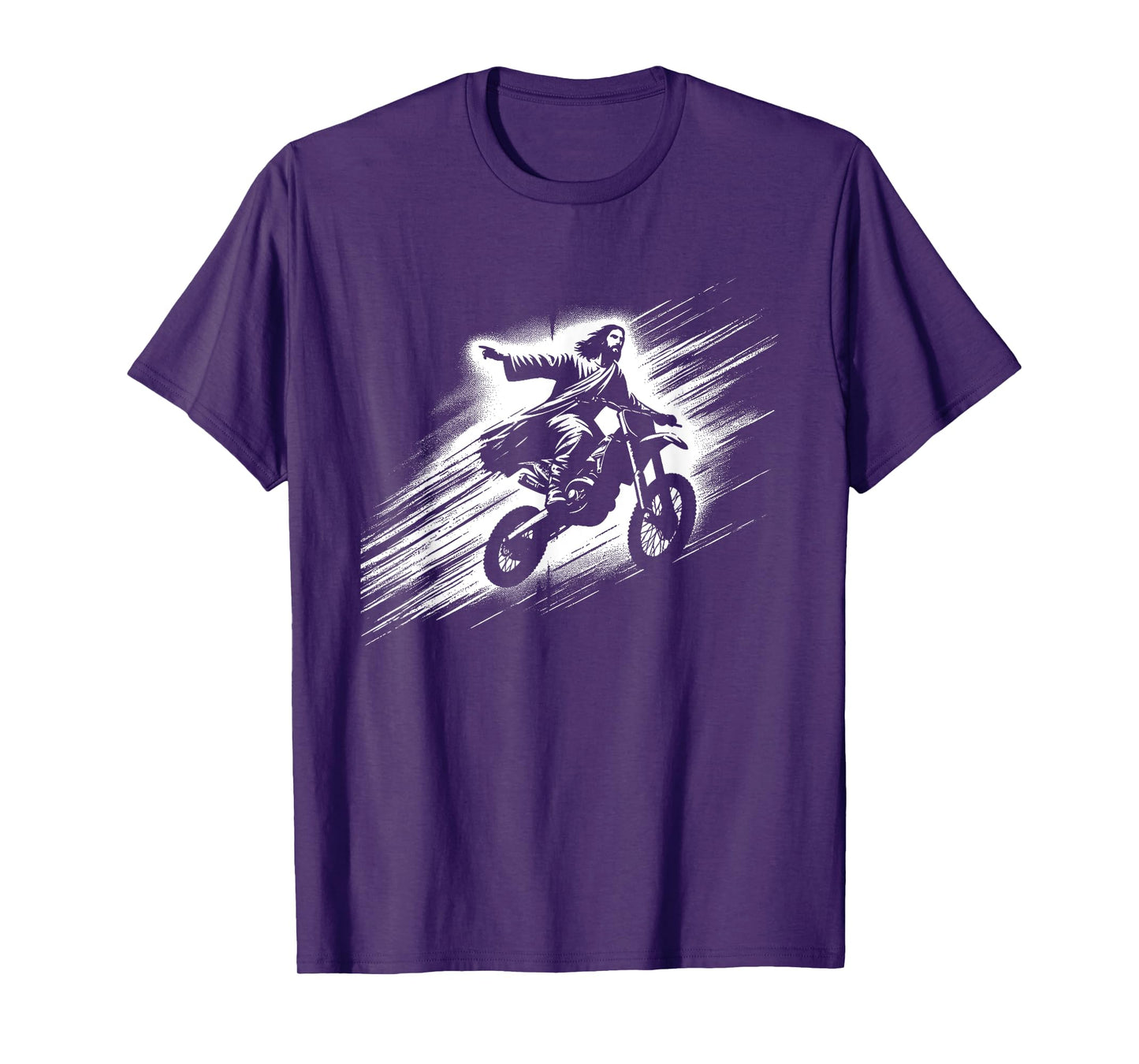 Jesus On Dirt Bike - Funny Christian Motorcycle Lover T-Shirt