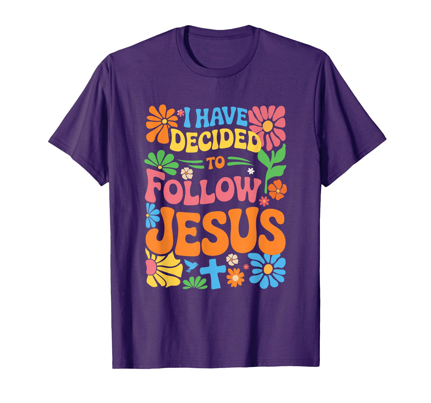 I Have Decided to Follow Jesus Retro Boho Christian Baptism T-Shirt