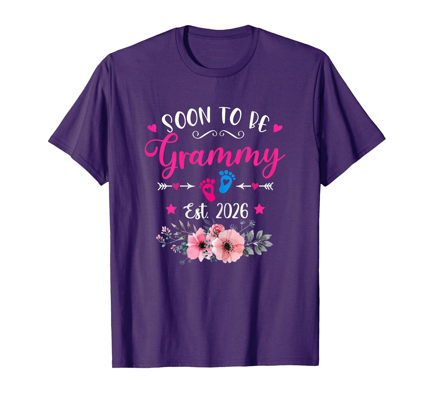 Soon To Be Grammy Est 2026 Promoted To Mother's Day Floral T-Shirt