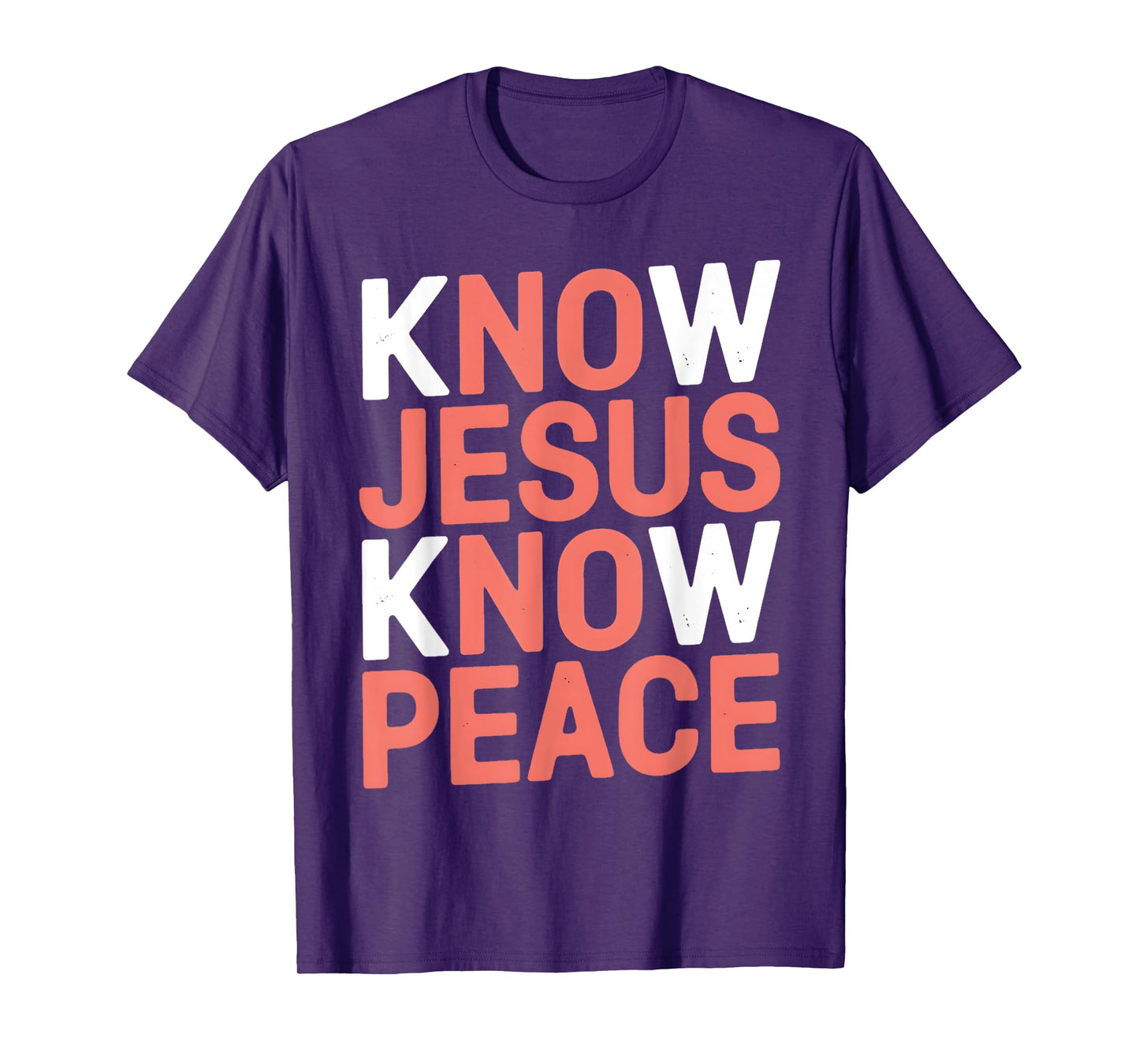 Know Jesus Know Peace Cool Religion God Church Christian T-Shirt