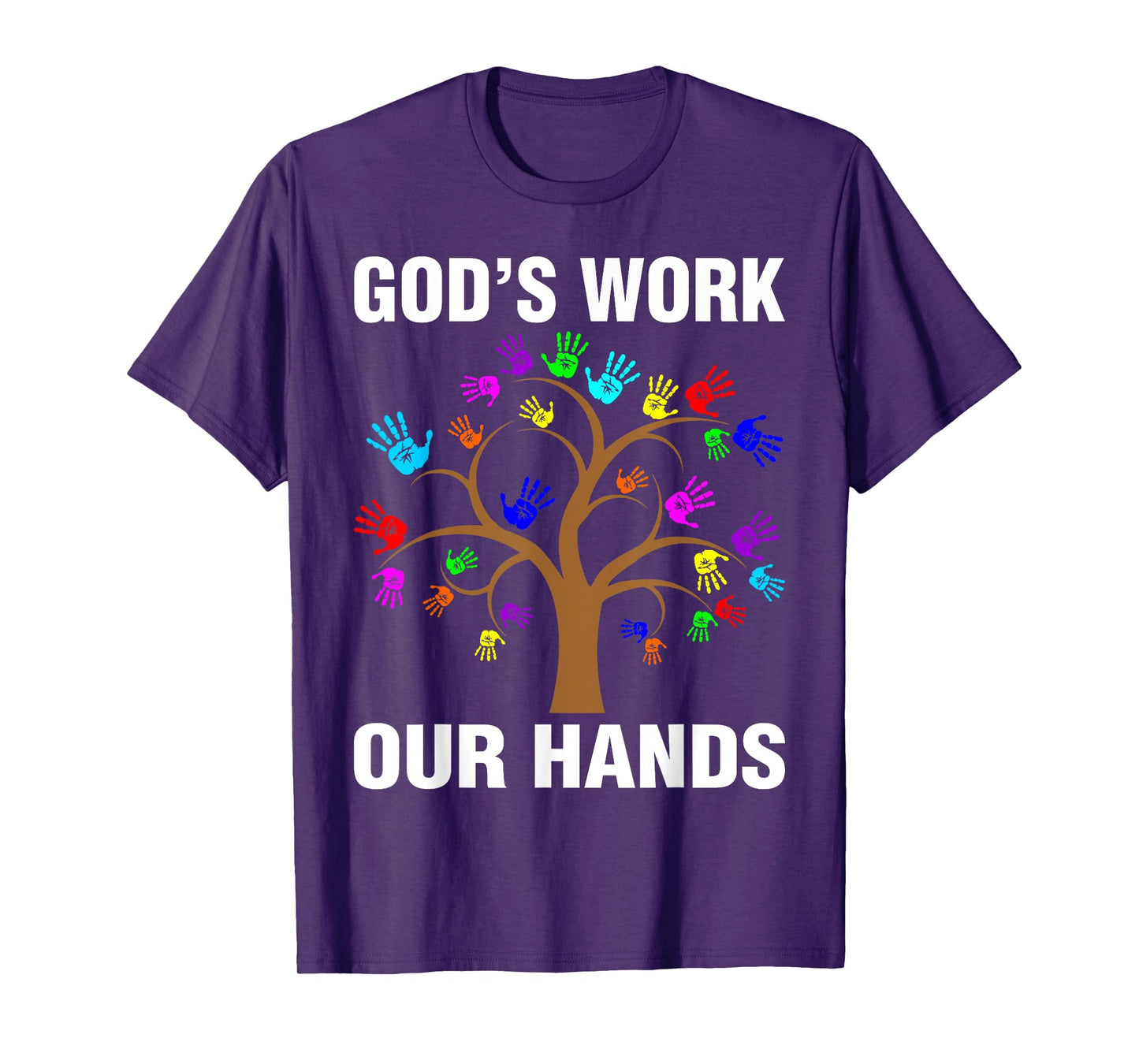 God's Work Our Hands Christian Shirts For Women Bible Verse T-Shirt