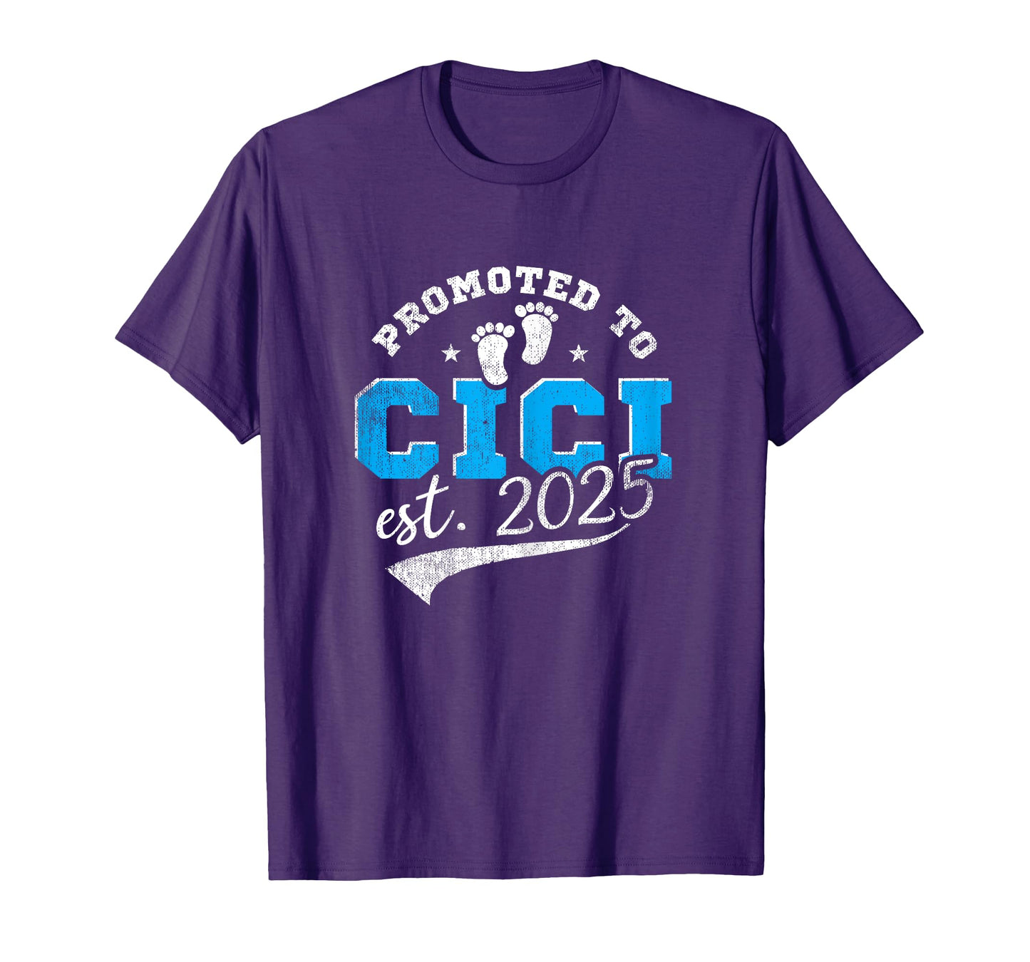Promoted To Cici Est 2025 Proud New Grandma Vintage T-Shirt