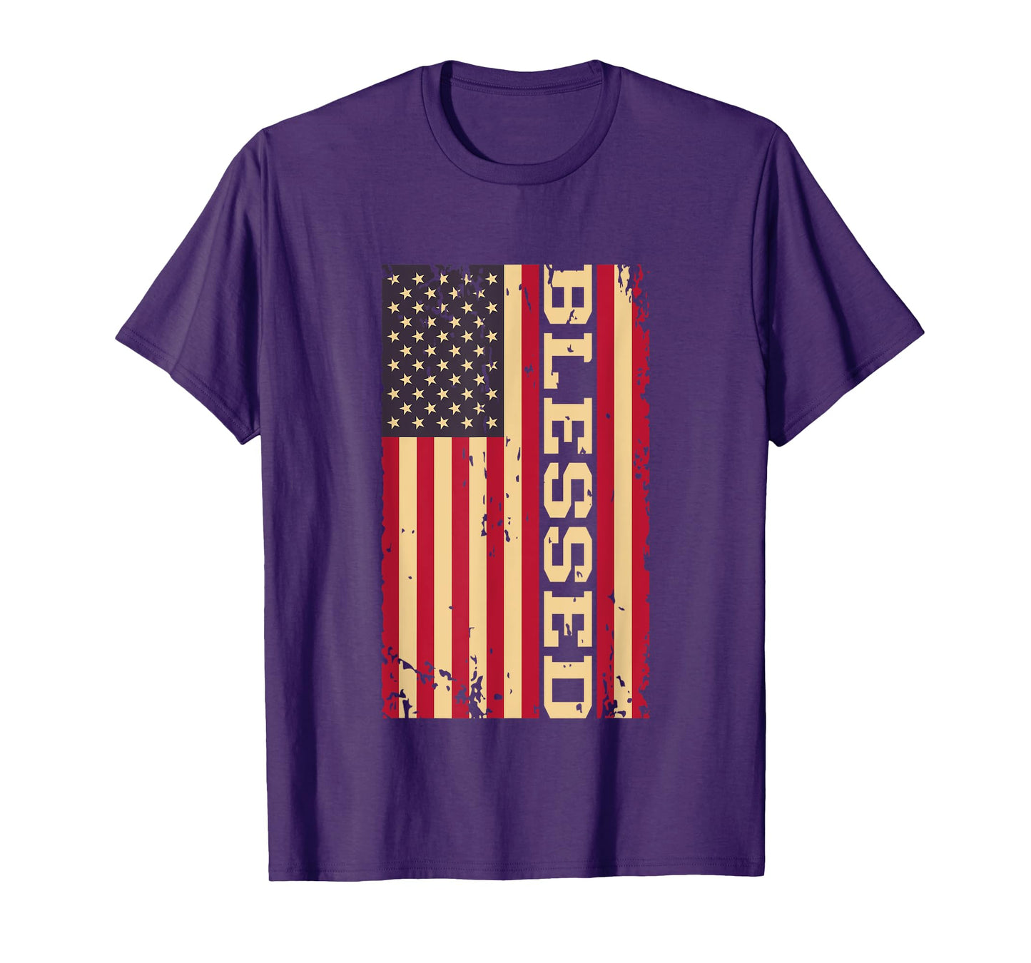 Blessed Christian Religious USA American Flag T-Shirt