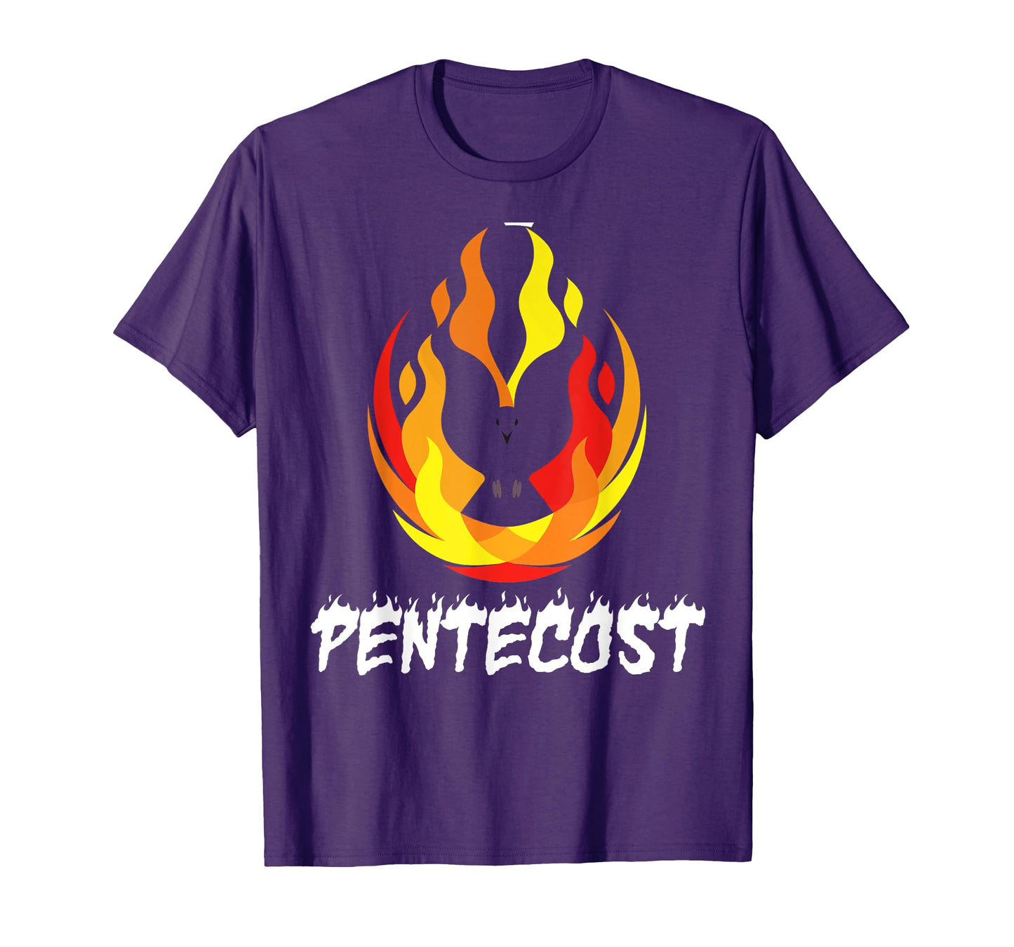 Pentecost Doves Tongues of Fire Flame Acts Holy Spirit T-Shirt