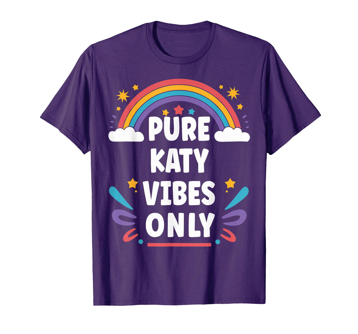 KATY Vibes Only Cute Retro Girls KATY Name T-Shirt