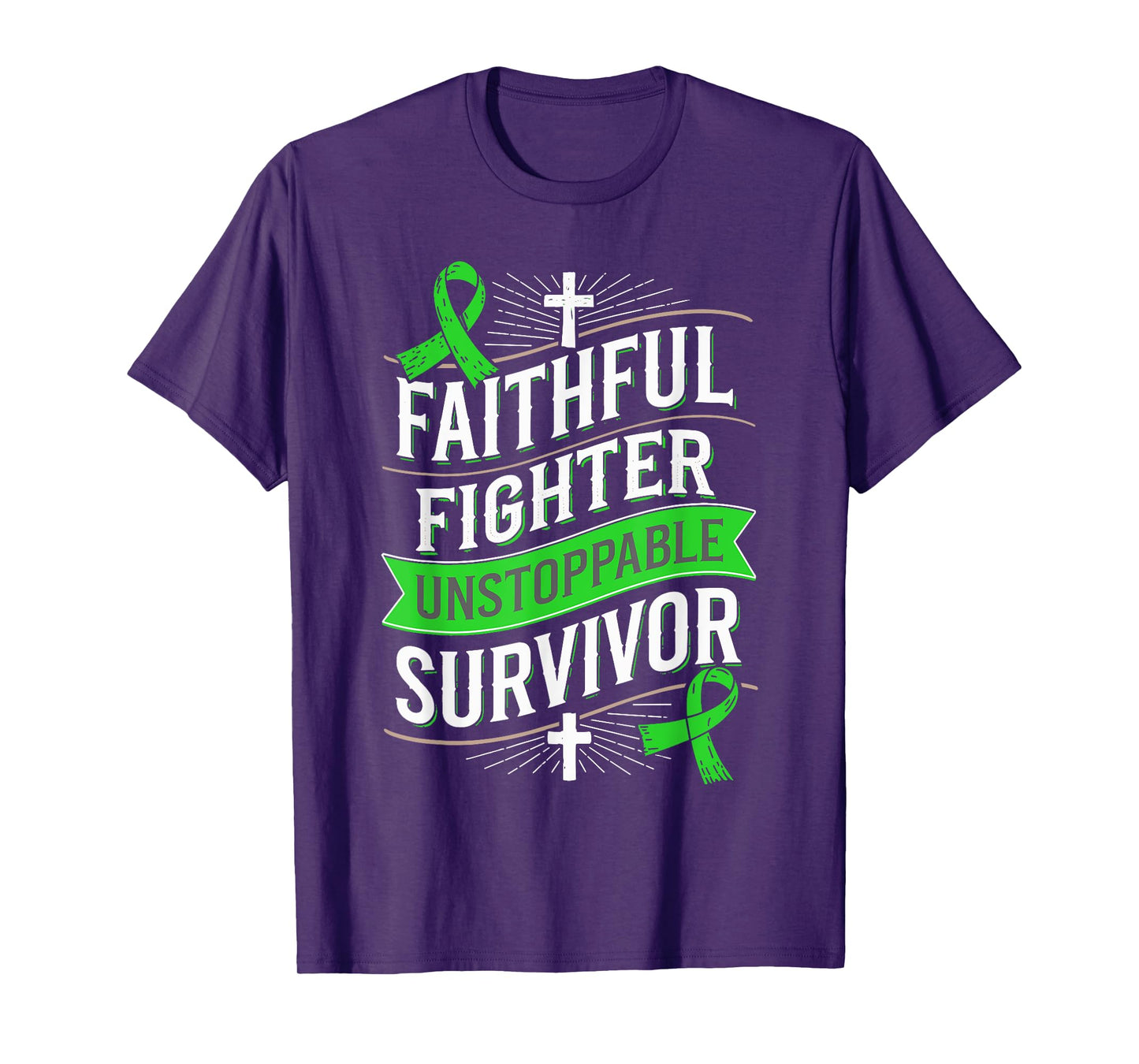 Faithful Fighter Survivor Spinal Cord Injury Awareness T-Shirt