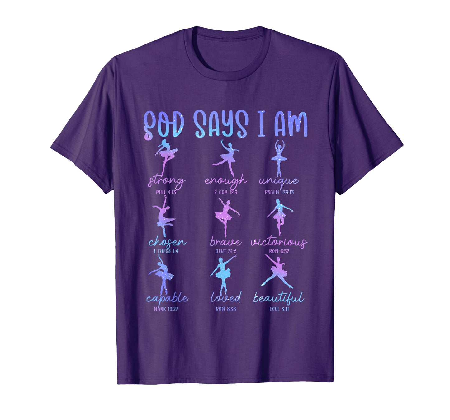 God Says I-Am Ballerina Dancer Christian Faith Ballet Dance T-Shirt