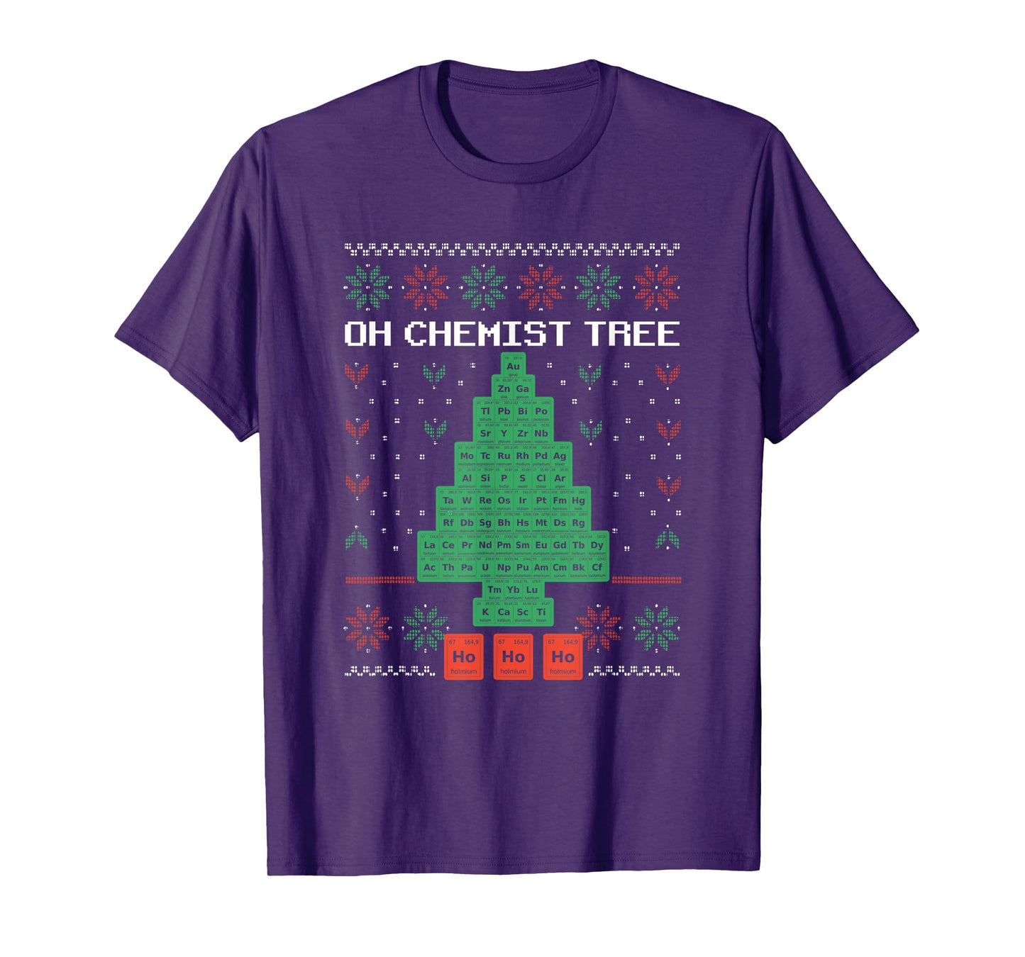 Oh Chemist Tree Merry Christmas Ugly Chemistree Chemistry T-Shirt