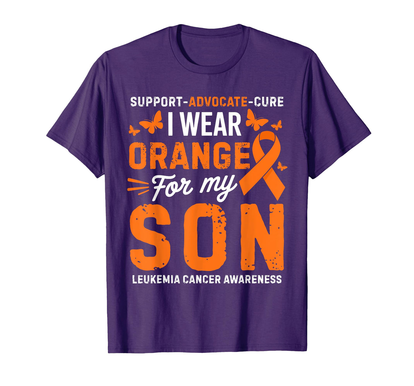 I Wear Orange for Son Leukemia Cancer Awareness T-Shirt