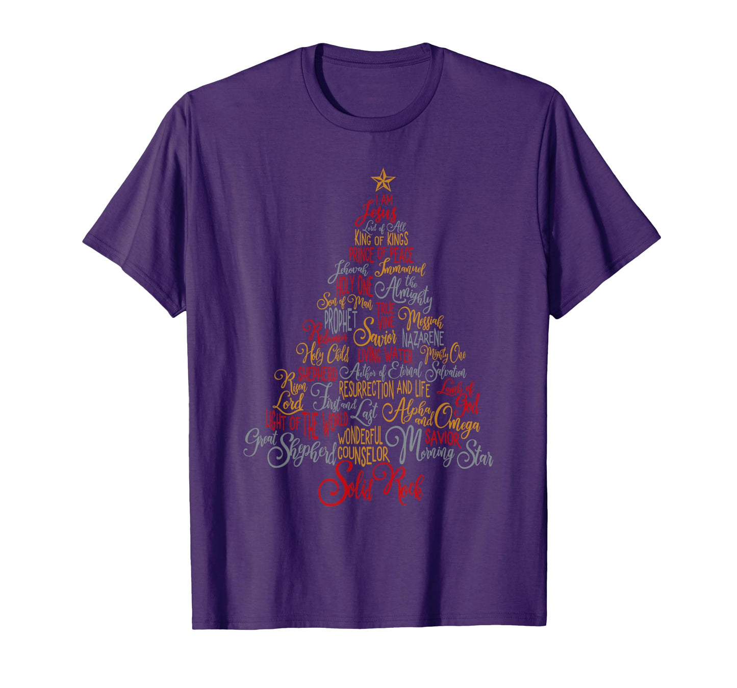 Names Of Jesus Christmas Tree Gift Amazing Xmas Tree Gift T-Shirt