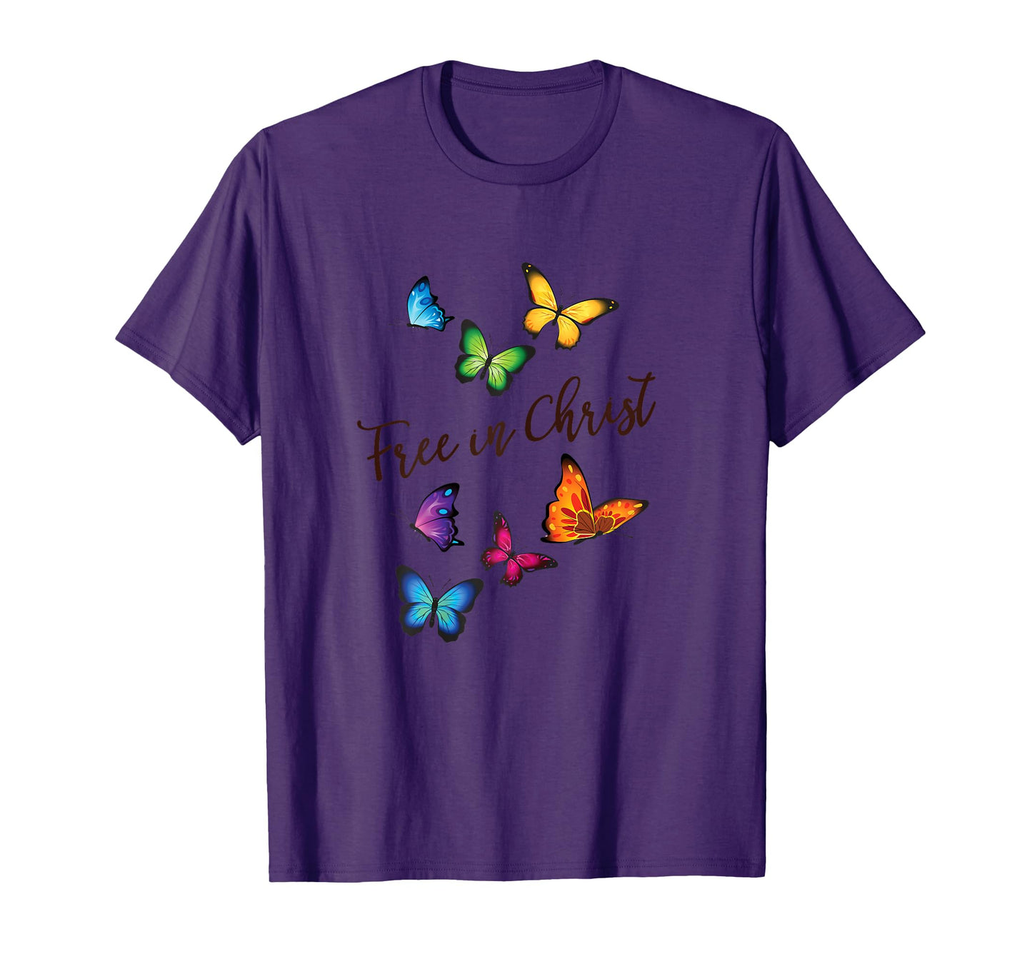 Free in Christ Christian Butterfly T-Shirt