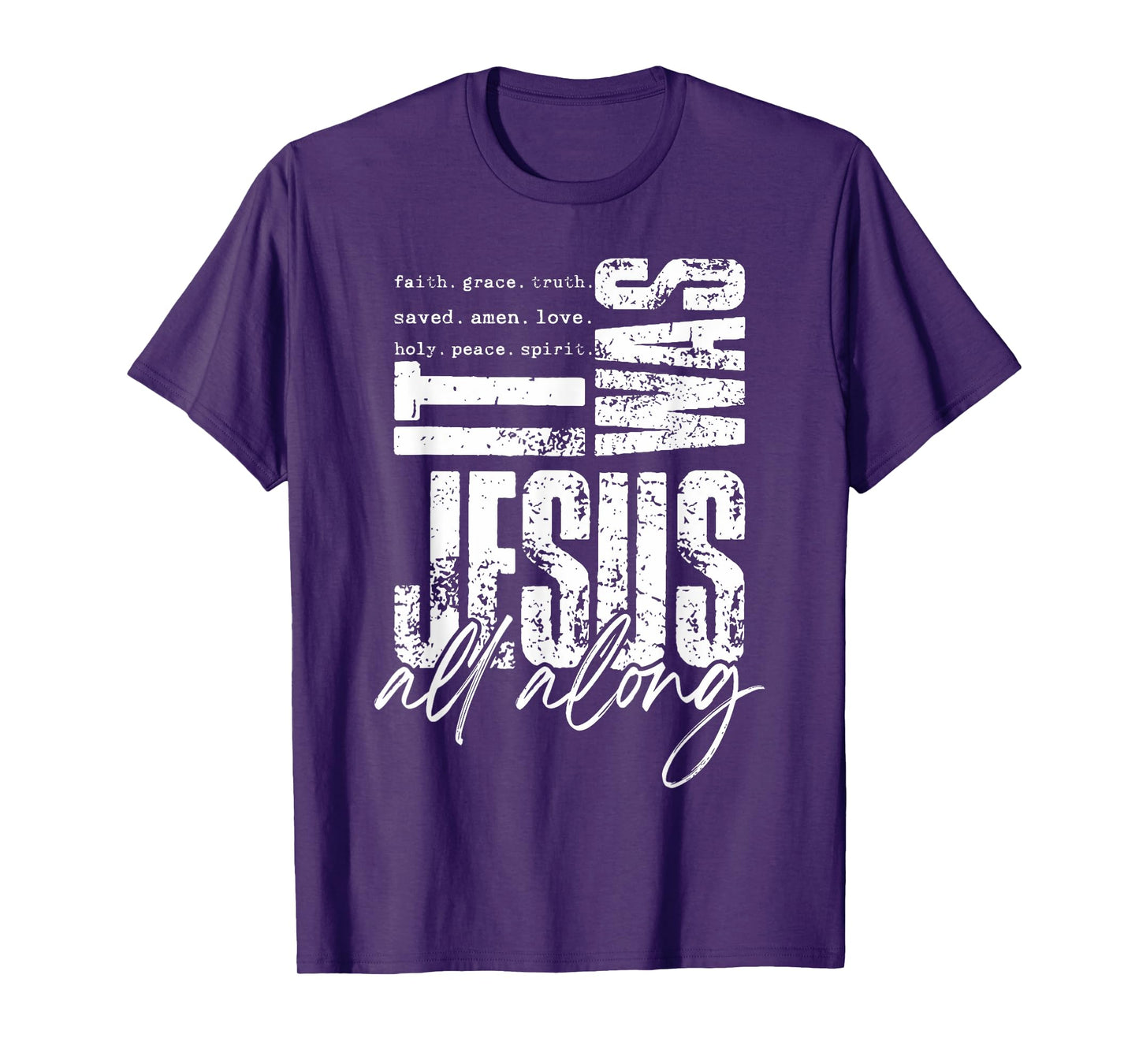 It was Jesus All Along Bible Christian Faith Religious Retro T-Shirt