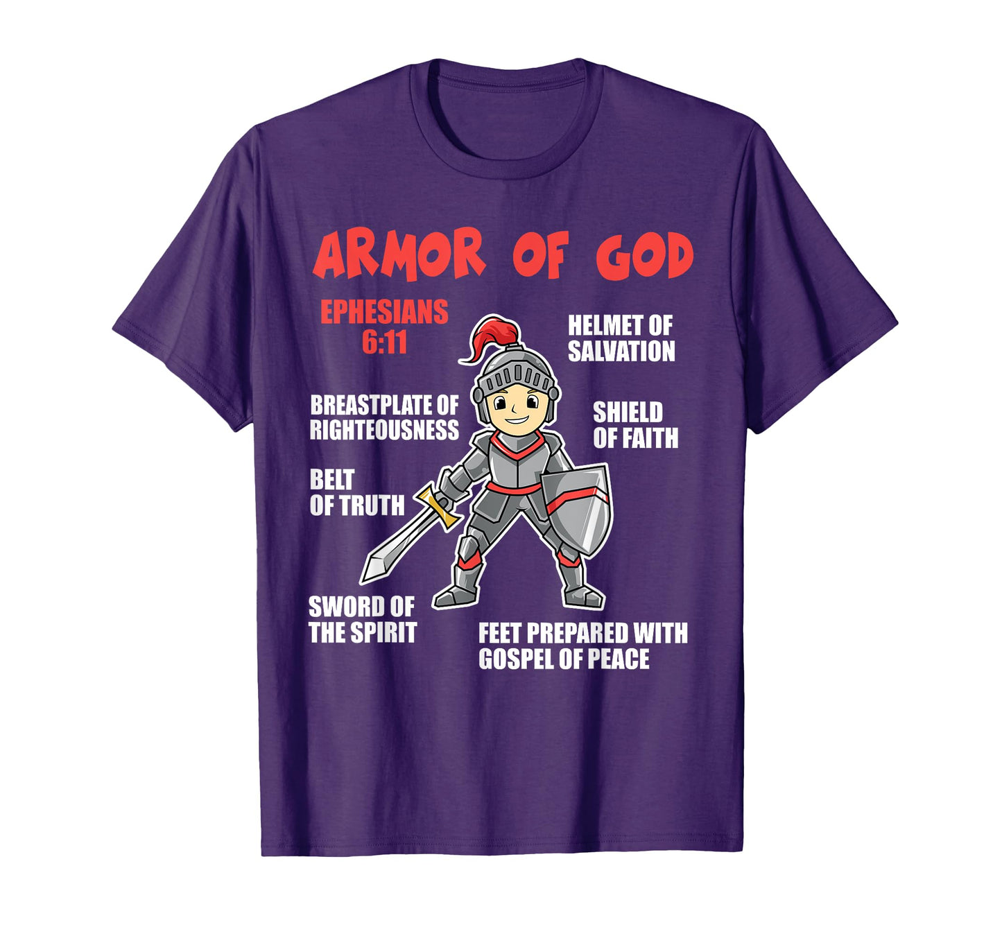 Bible Chapters For Kids Put On The Full Armor Of God T-Shirt