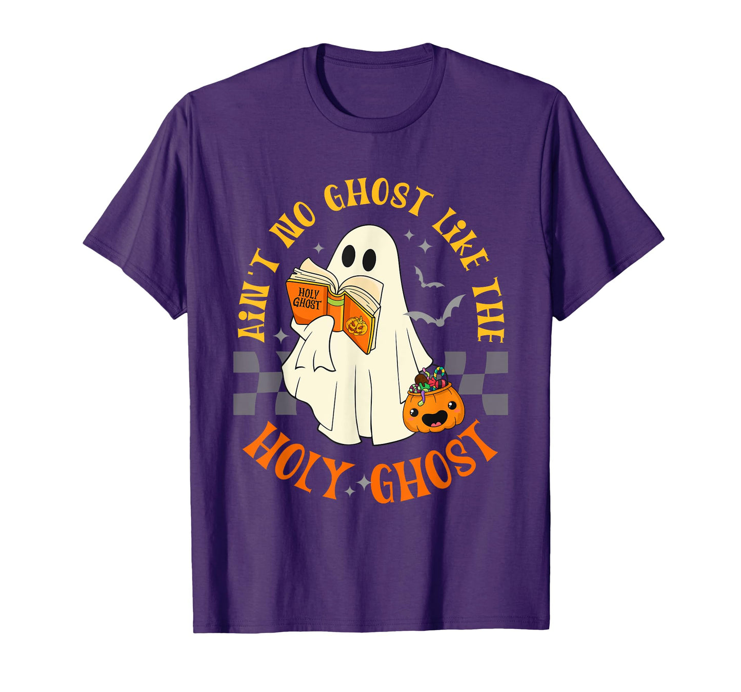 Retro Ain't No Ghost Like The Holy Ghost Halloween Christian T-Shirt