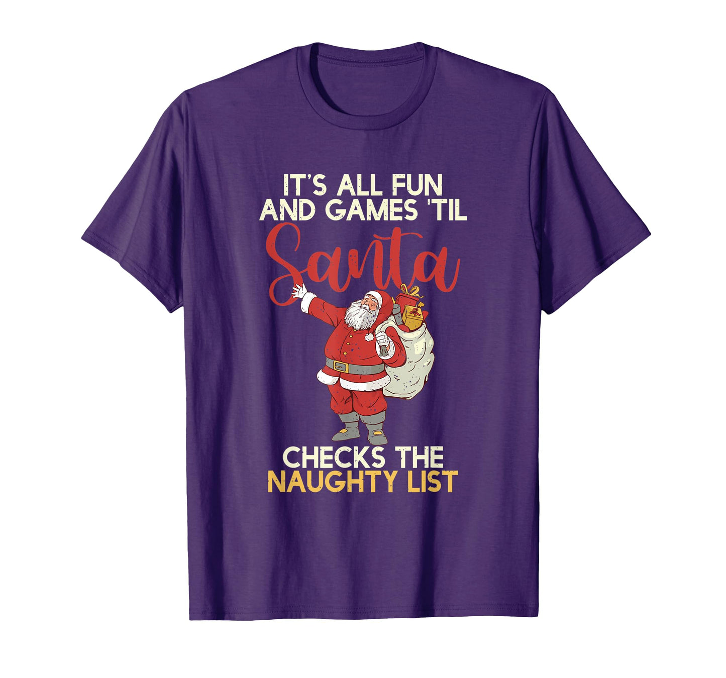 Christmas Distressed Retro Funny Santa T-Shirt