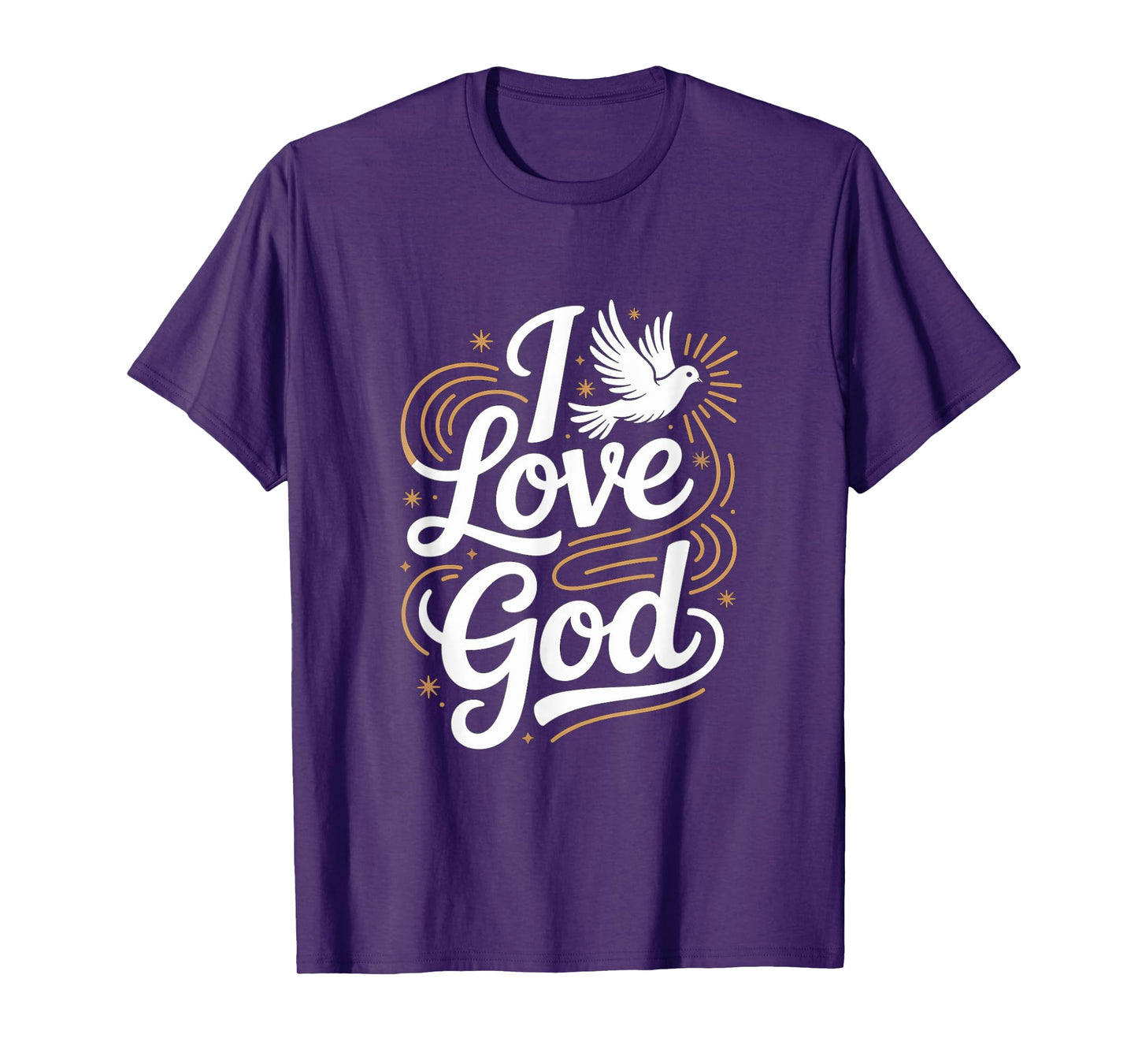 I Love God Faith Devotion Spiritual Design T-Shirt