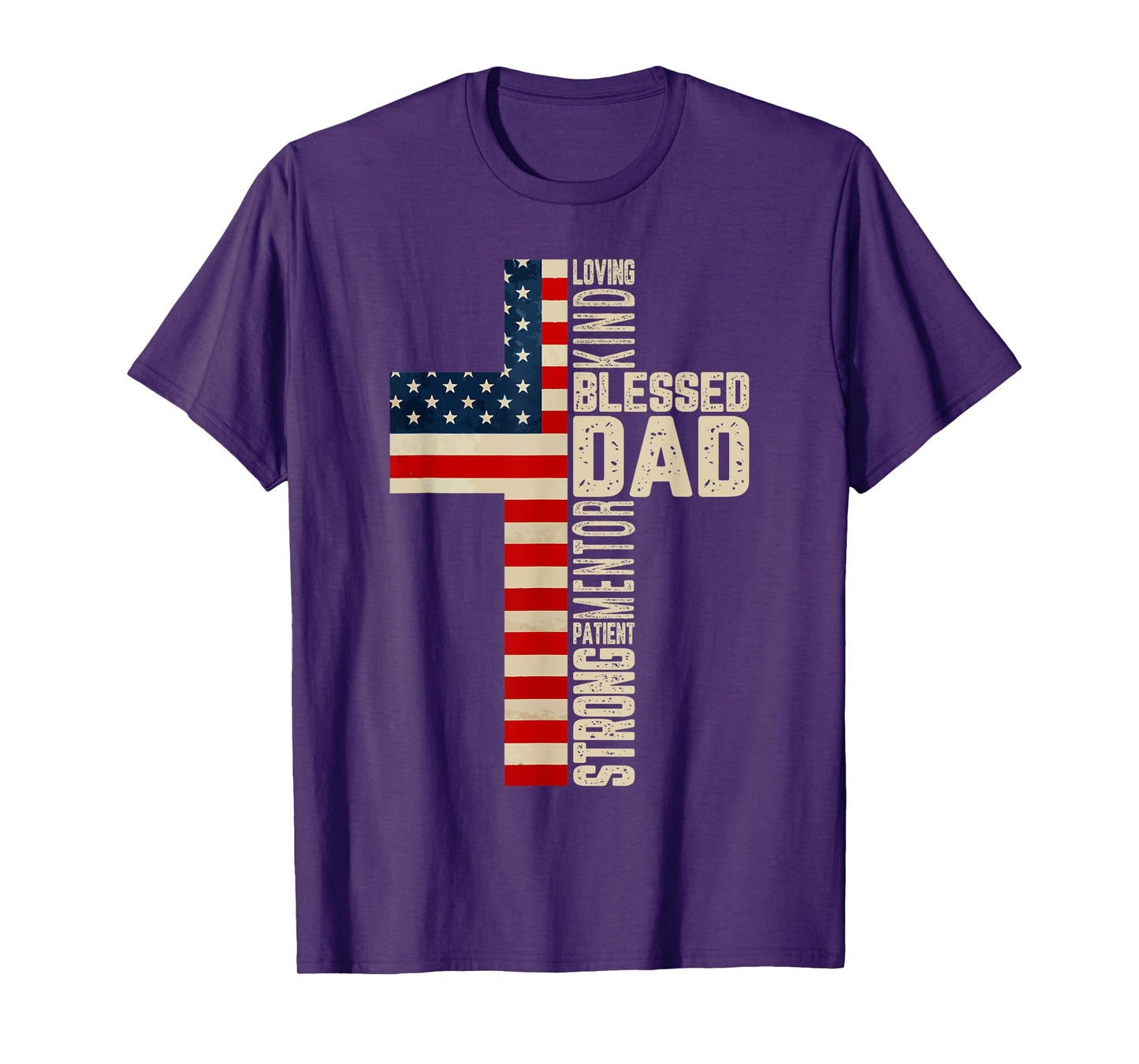 Blessed Dad Christian Father Day Gift for Men 4th July Jesus T-Shirt