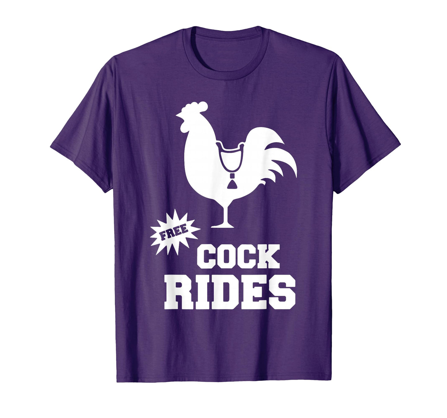 Free Cock Ride Adult Humor Sexy Swinger Funny Cock Roaster T-Shirt