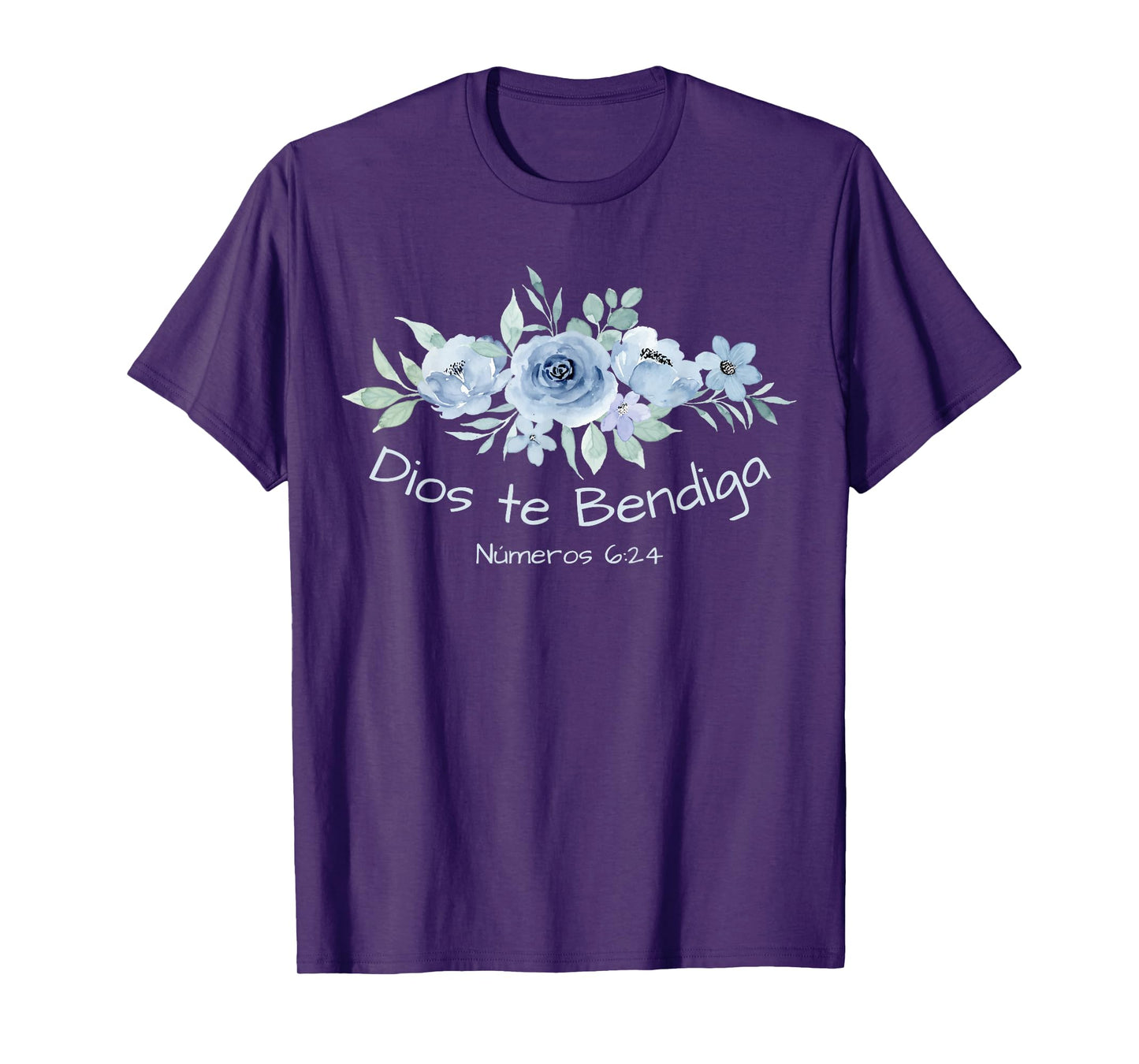 Dios te Bendiga, Christian GOD BLESS YOU, Floral T-Shirt