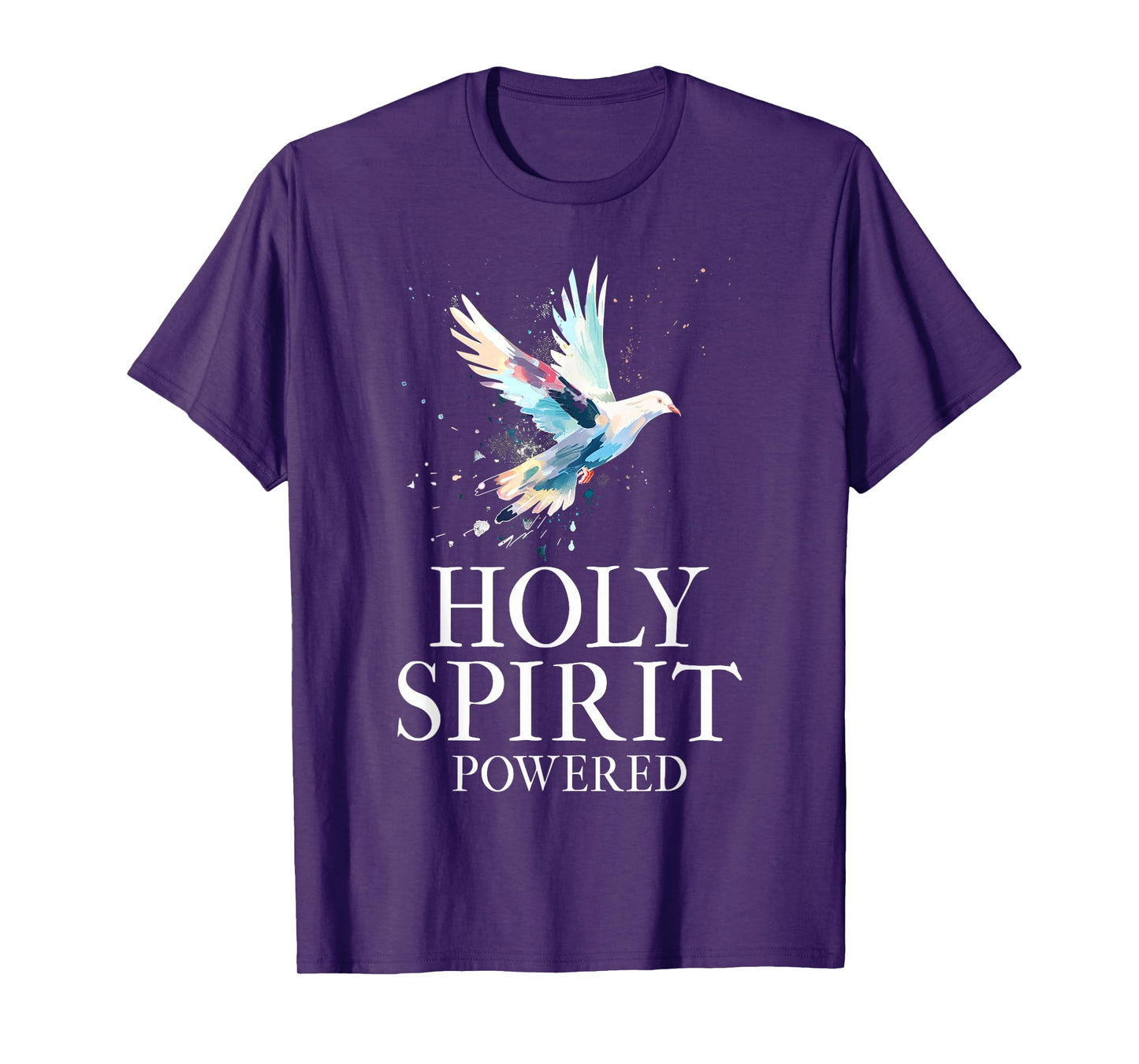 Christian White Dove Bird Watercolour Holy Spirit T-Shirt