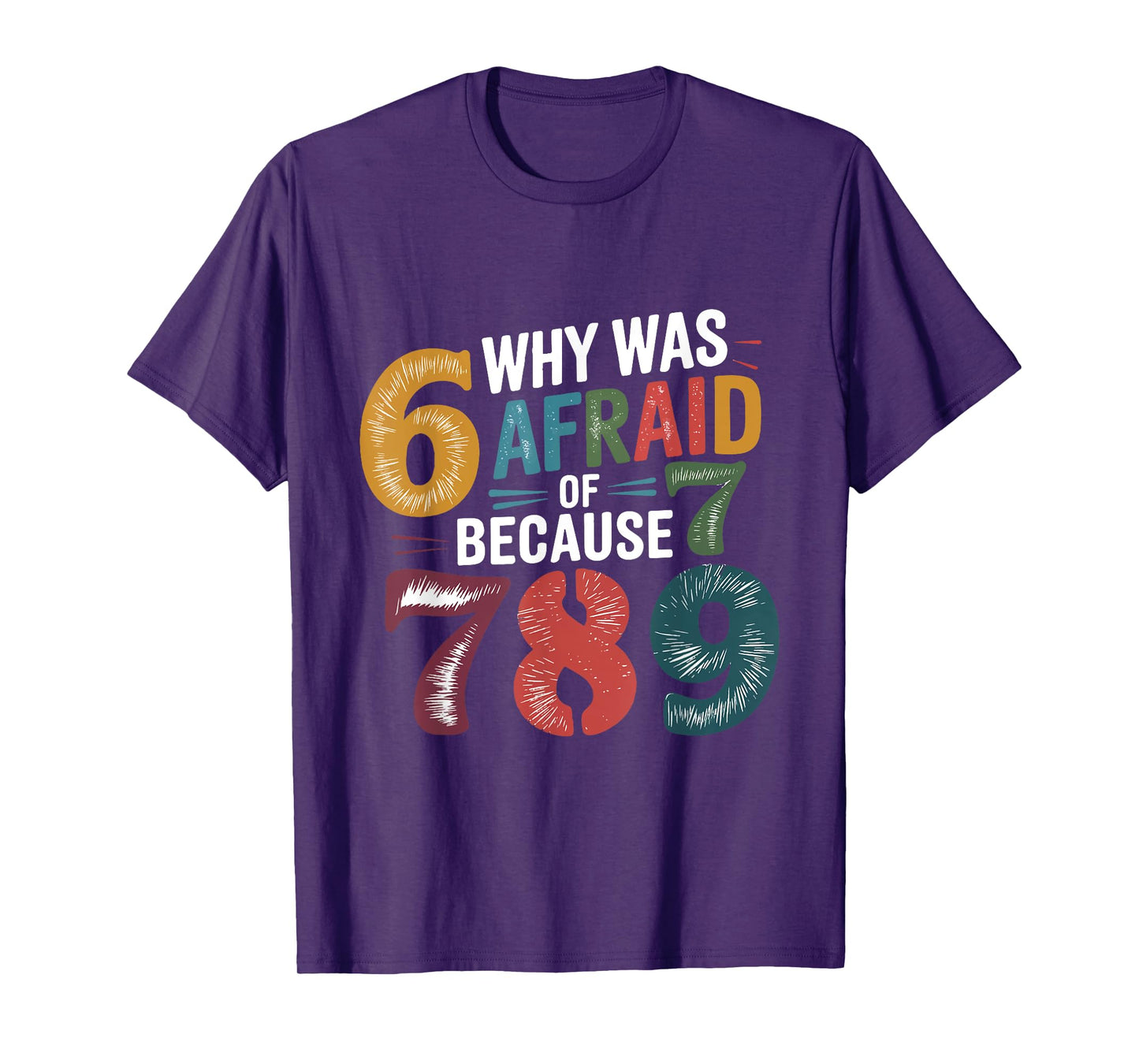 Why was six afraid of seven Because 789 Funny T-Shirt