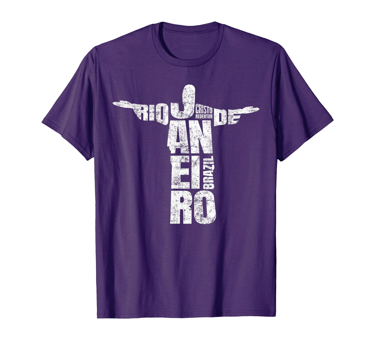 Vintage Rio Cristo Redentor Brazil Souvenir Christ Brazilian T-Shirt